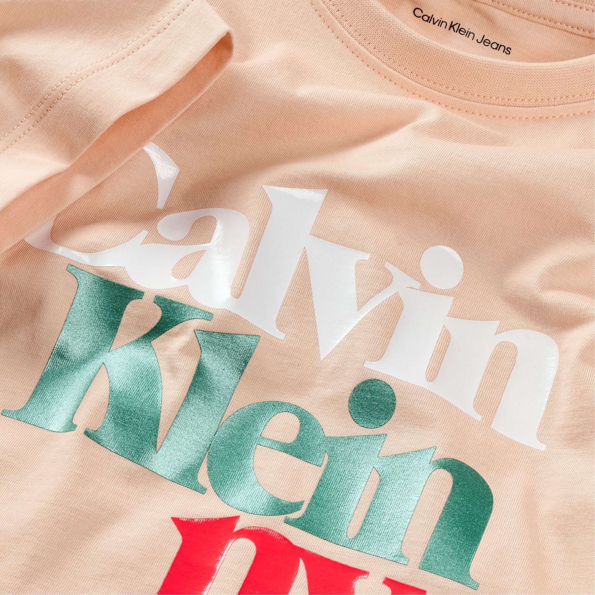 Calvin Klein T-shirt PEARL SIGNATURE NYC REGULAR TEE voor kinderen tot 16 jaar, met grote print