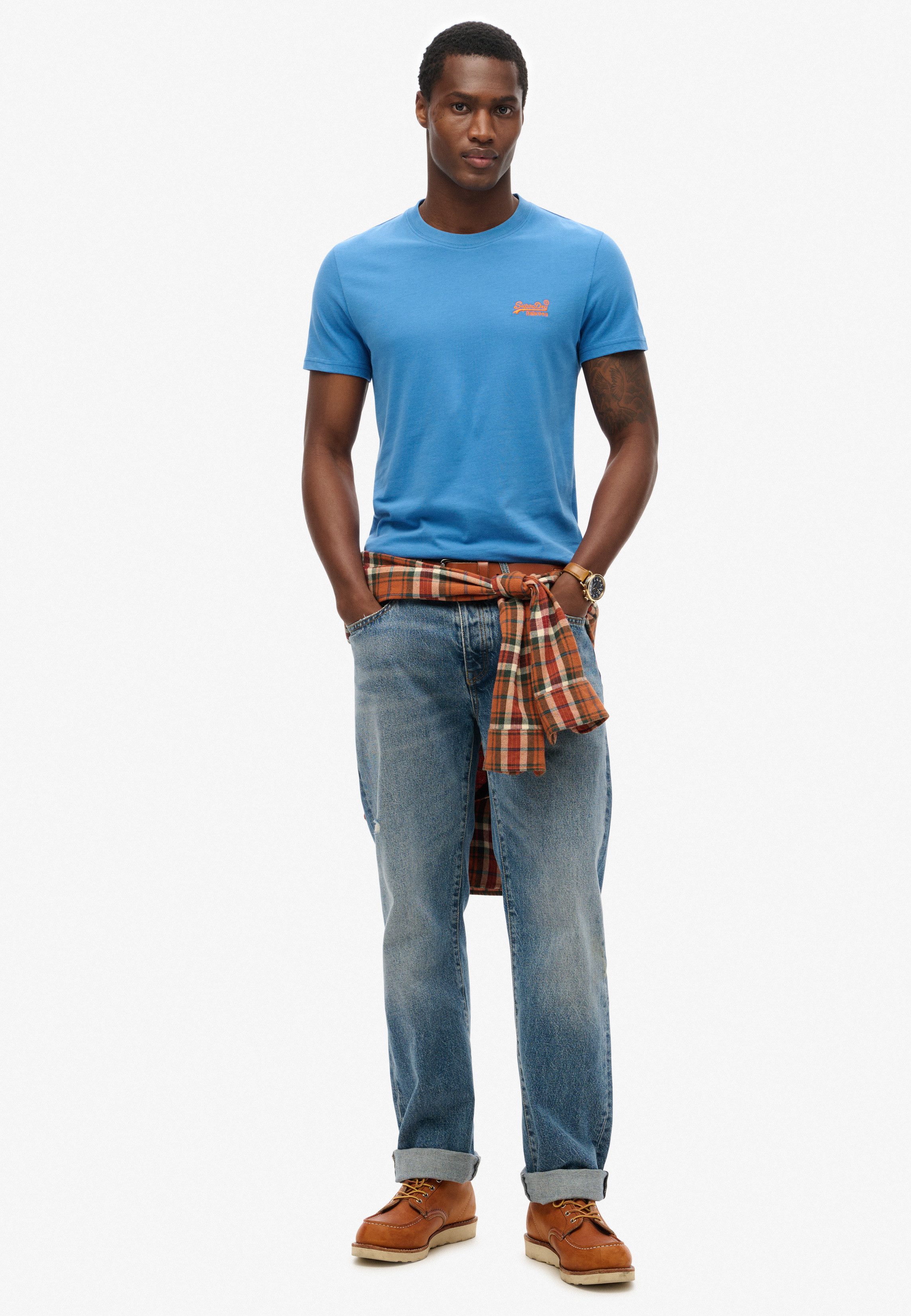 Superdry Shirt met ronde hals ESSENTIAL LOGO EMB TEE