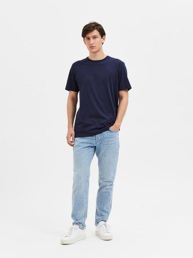 SELECTED HOMME Shirt met ronde hals SLHASPEN SS O-NECK TEE NOOS