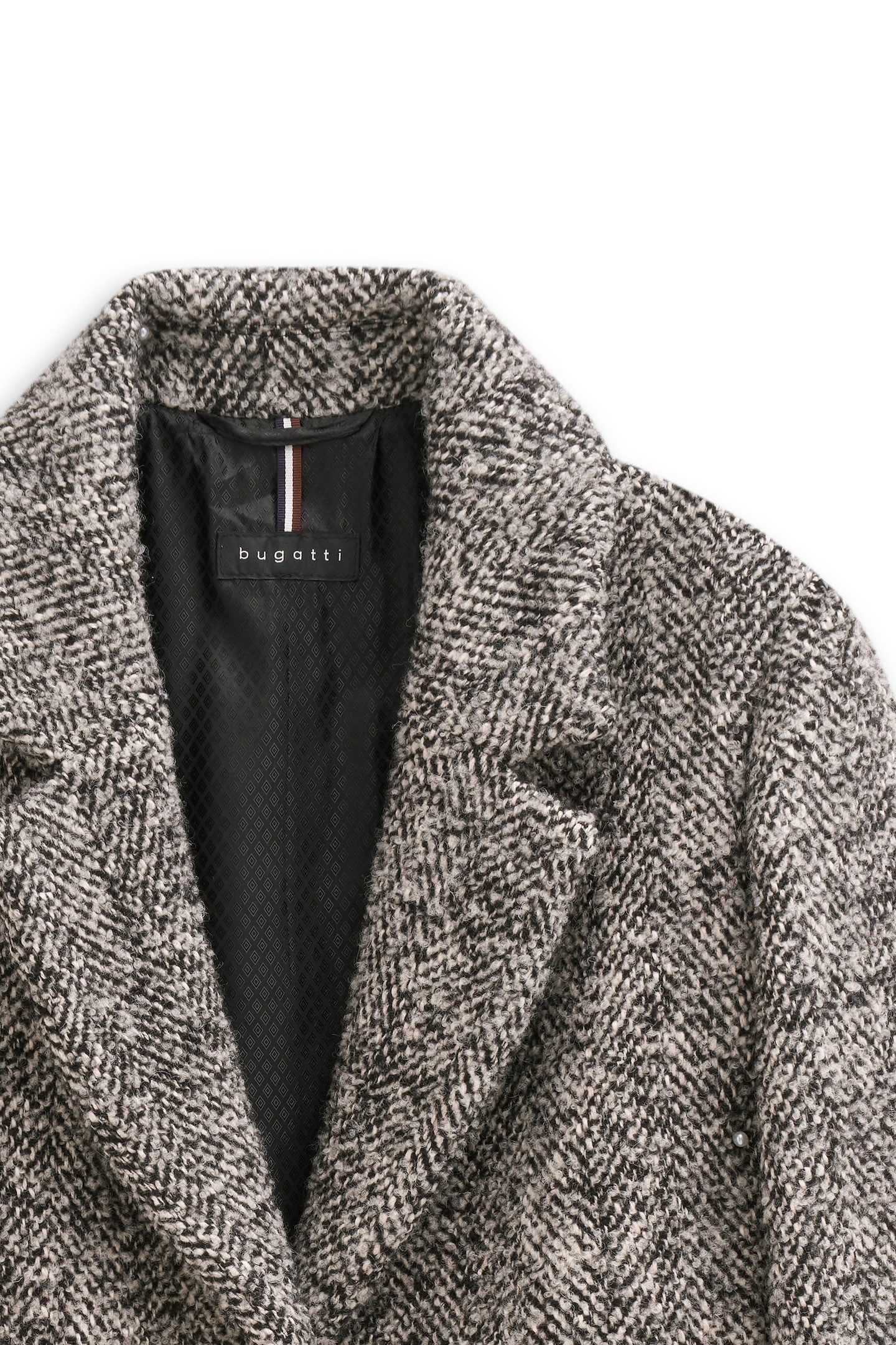 Bugatti Lange jas Loose fit met reverskraag & flexcity stretch