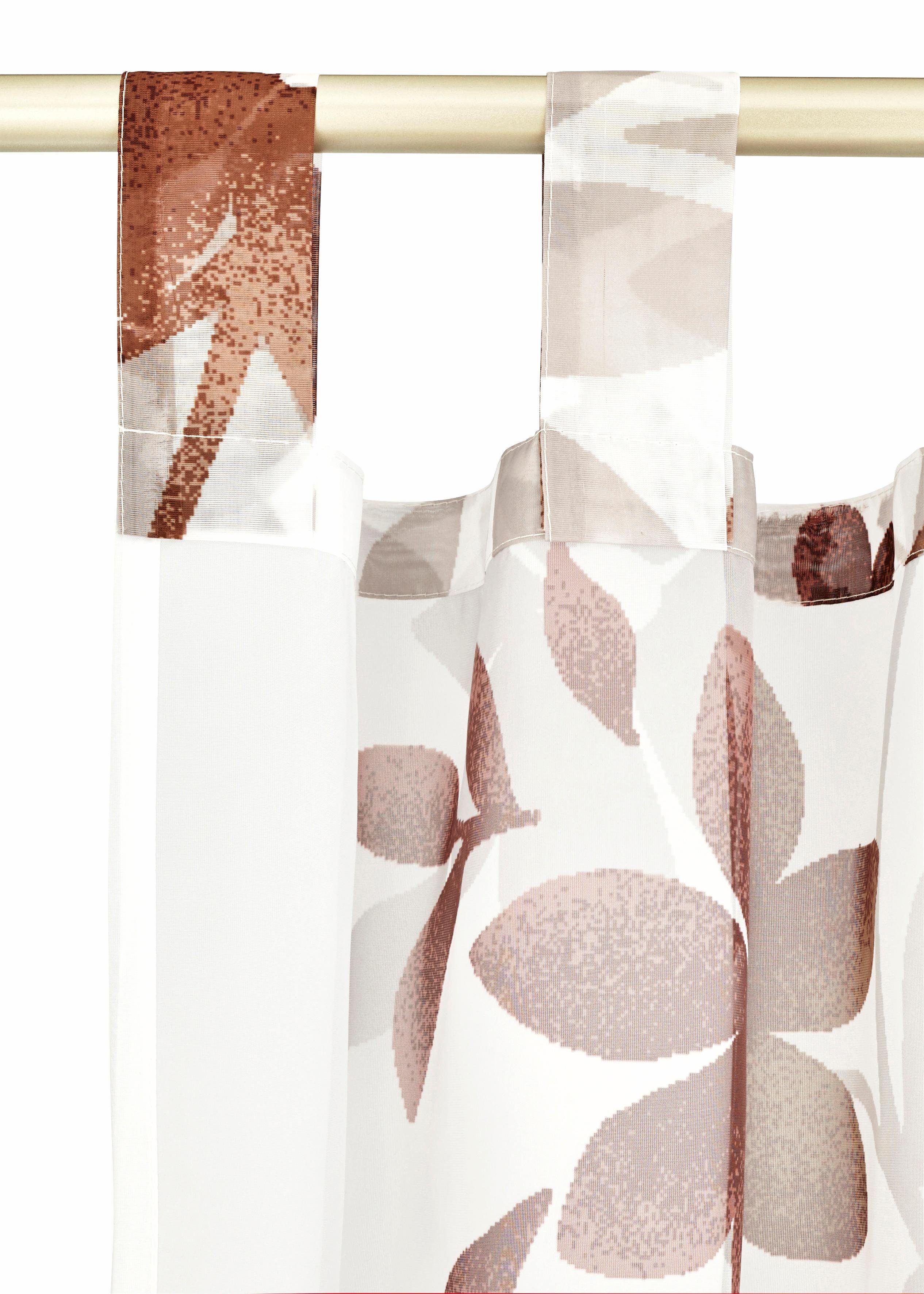 Home affaire Gordijn Ina set van 2, aan een kant gebloemd, voile, bloemen (2 stuks)