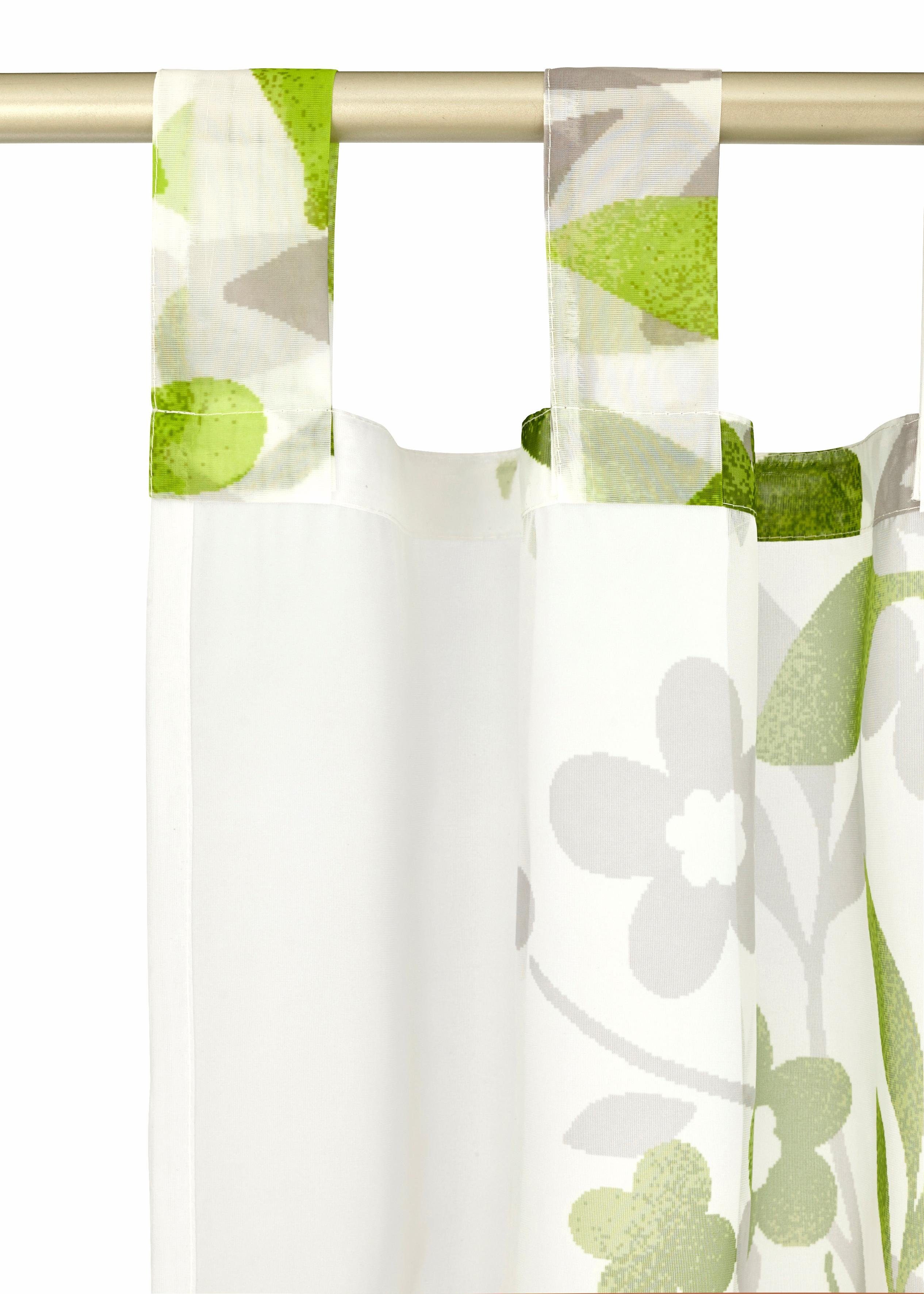 Home affaire Gordijn Ina set van 2, aan een kant gebloemd, voile, bloemen (2 stuks)