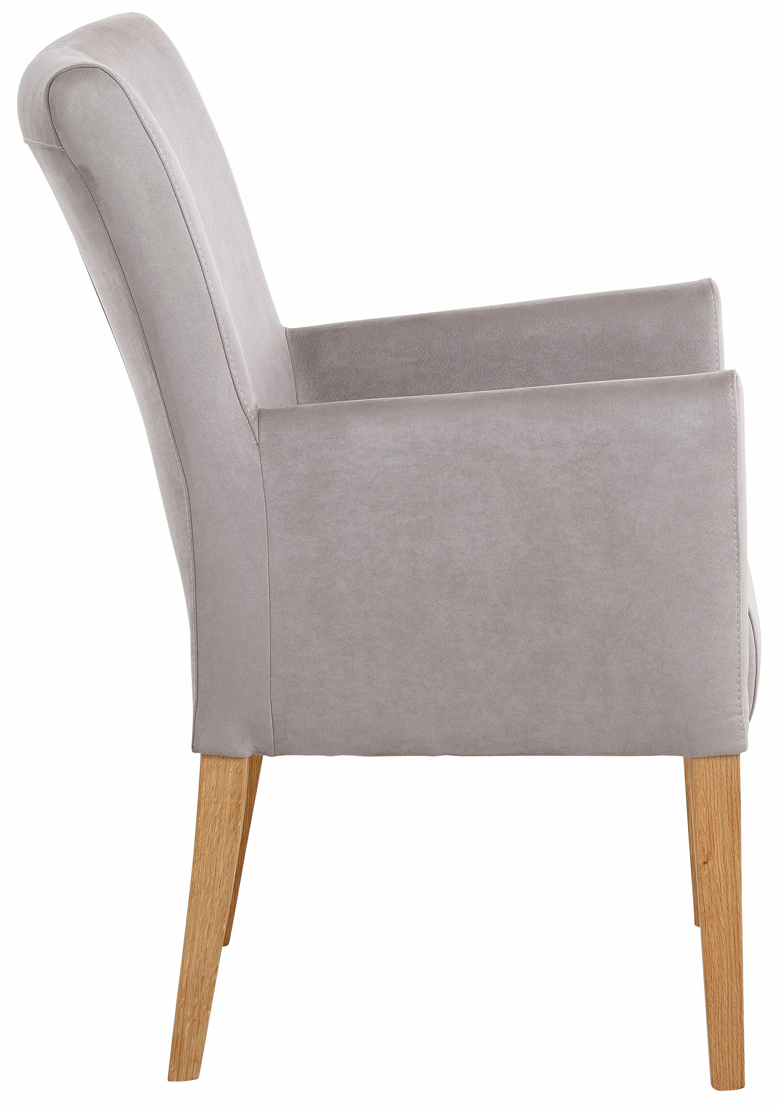 Home affaire Stoel met armleuningen King BESTSELLER! Eetkamerstoel met comfortabele bekleding, eetkamerstoel met armleuningen