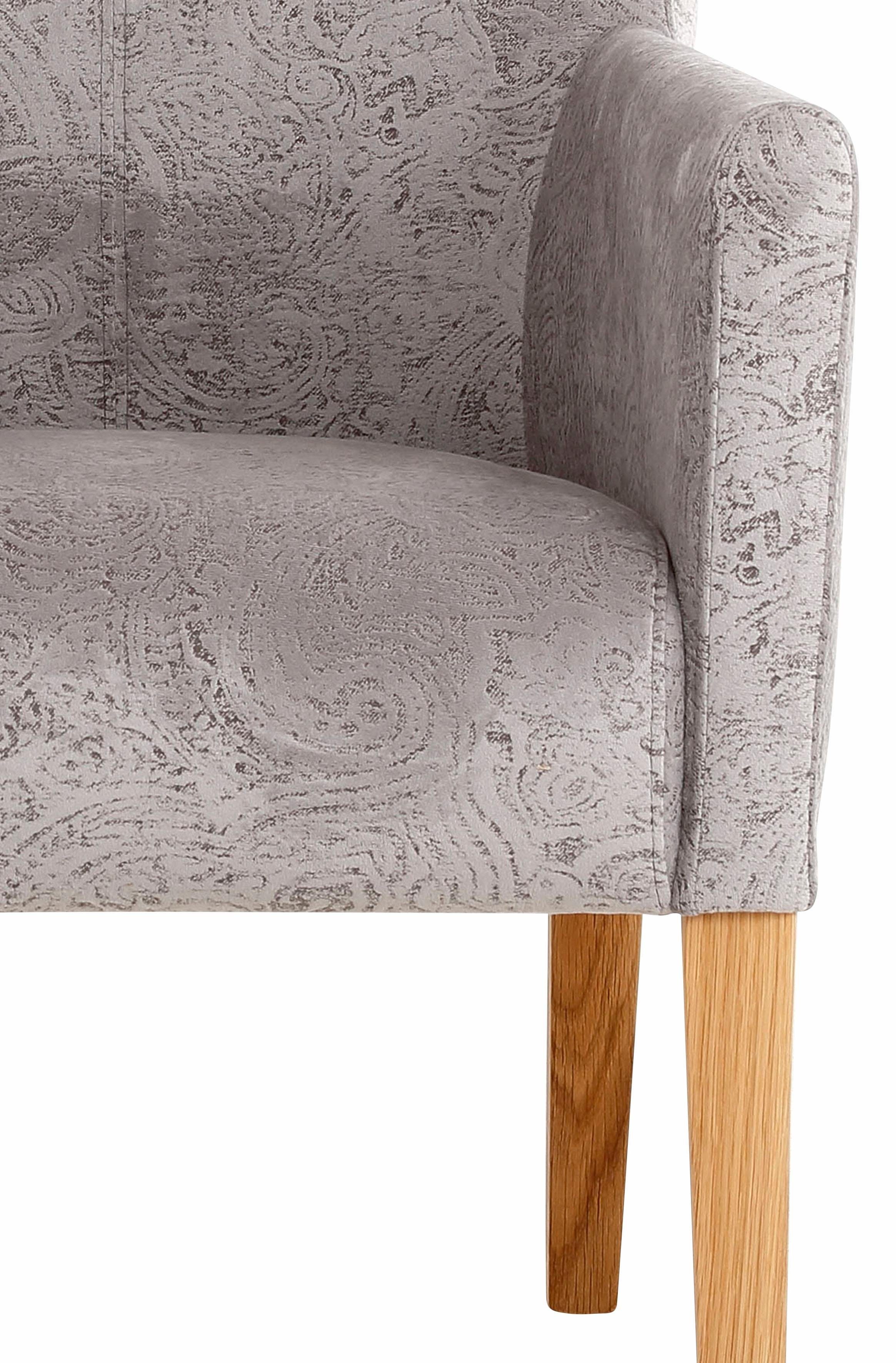 Home affaire Stoel met armleuningen King BESTSELLER! Eetkamerstoel met comfortabele bekleding, eetkamerstoel met armleuningen