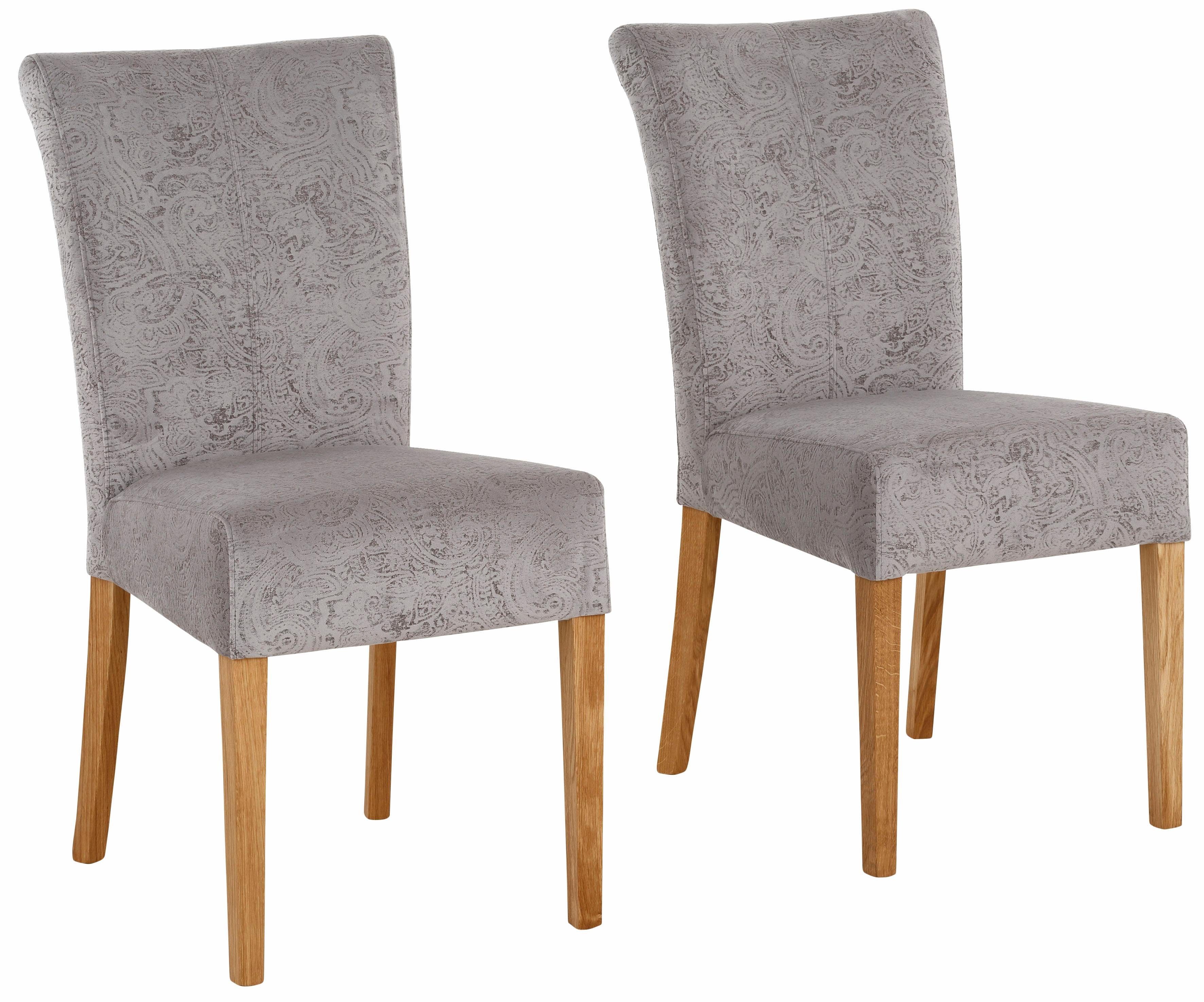 Home affaire Eetkamerstoel Queen Polsterstoel BESTSELLER verschillende type bekleding, massief houten onderstel (set)