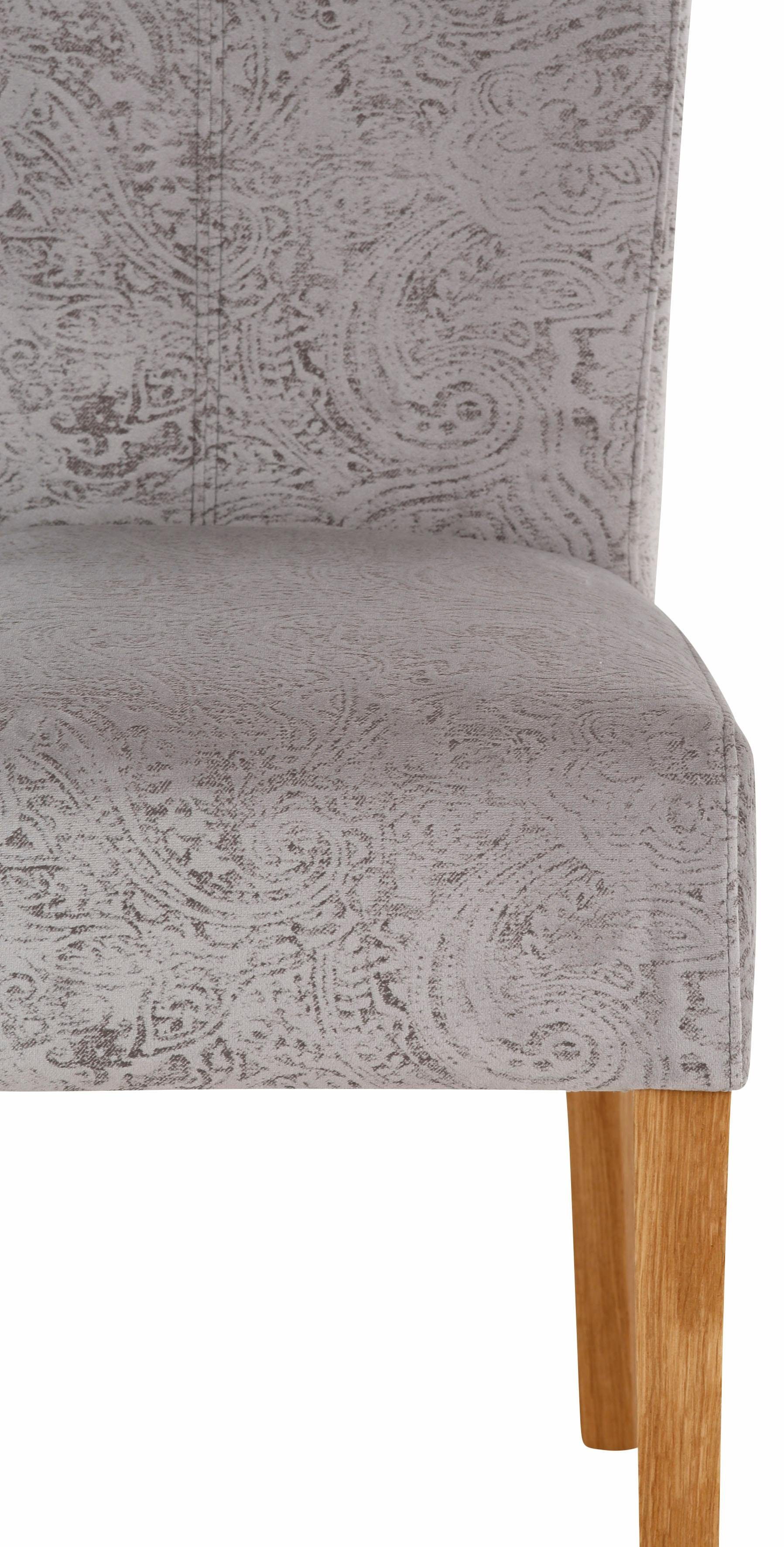 Home affaire Eetkamerstoel Queen Polsterstoel BESTSELLER verschillende type bekleding, massief houten onderstel (set)