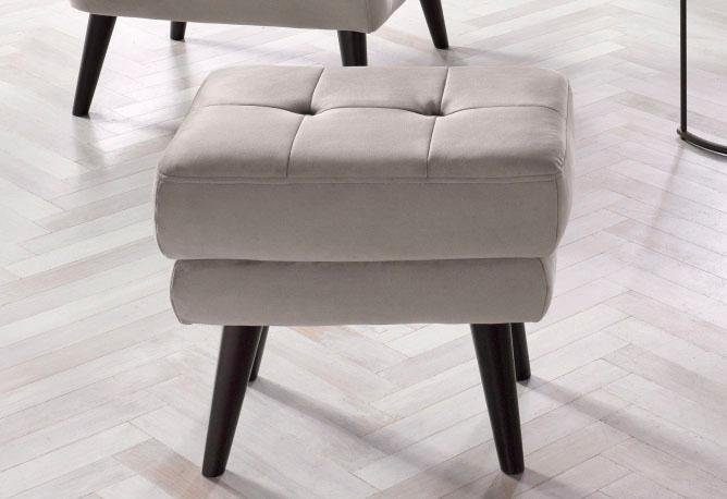 andas Hocker Hemmink met knoopstiksels hockers grijs