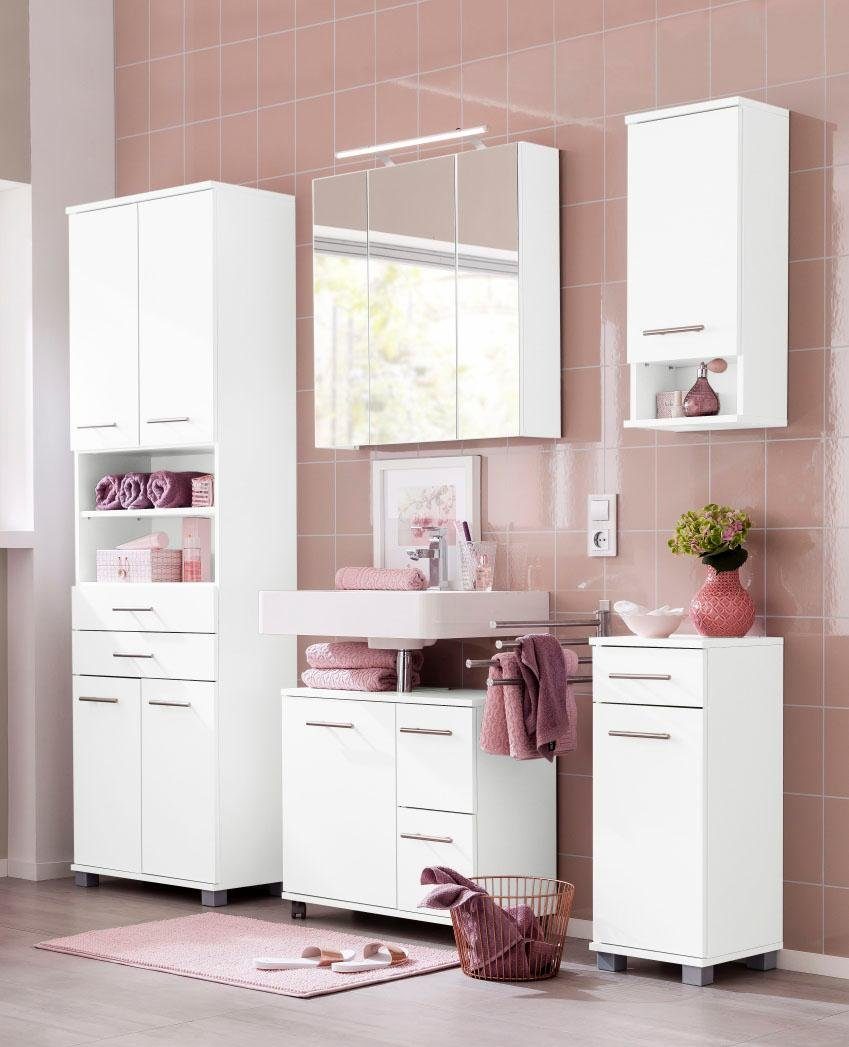 welltime Smalle kast Emmi, breedte 30 cm Verwisselbare deurstop, metalen beslag