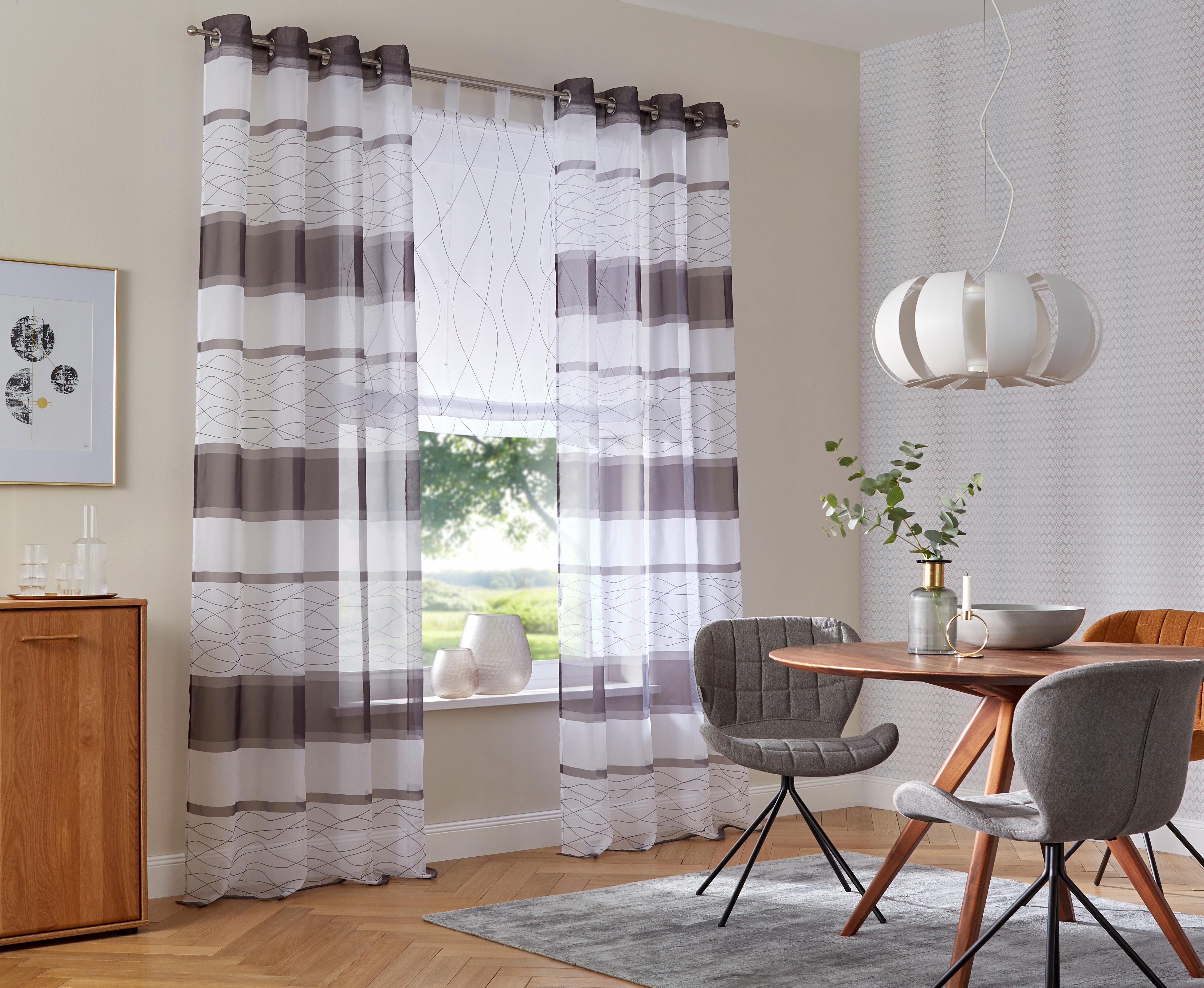 my home Romeins rolgordijn Jay Transparant, voile, polyester (1 stuk)