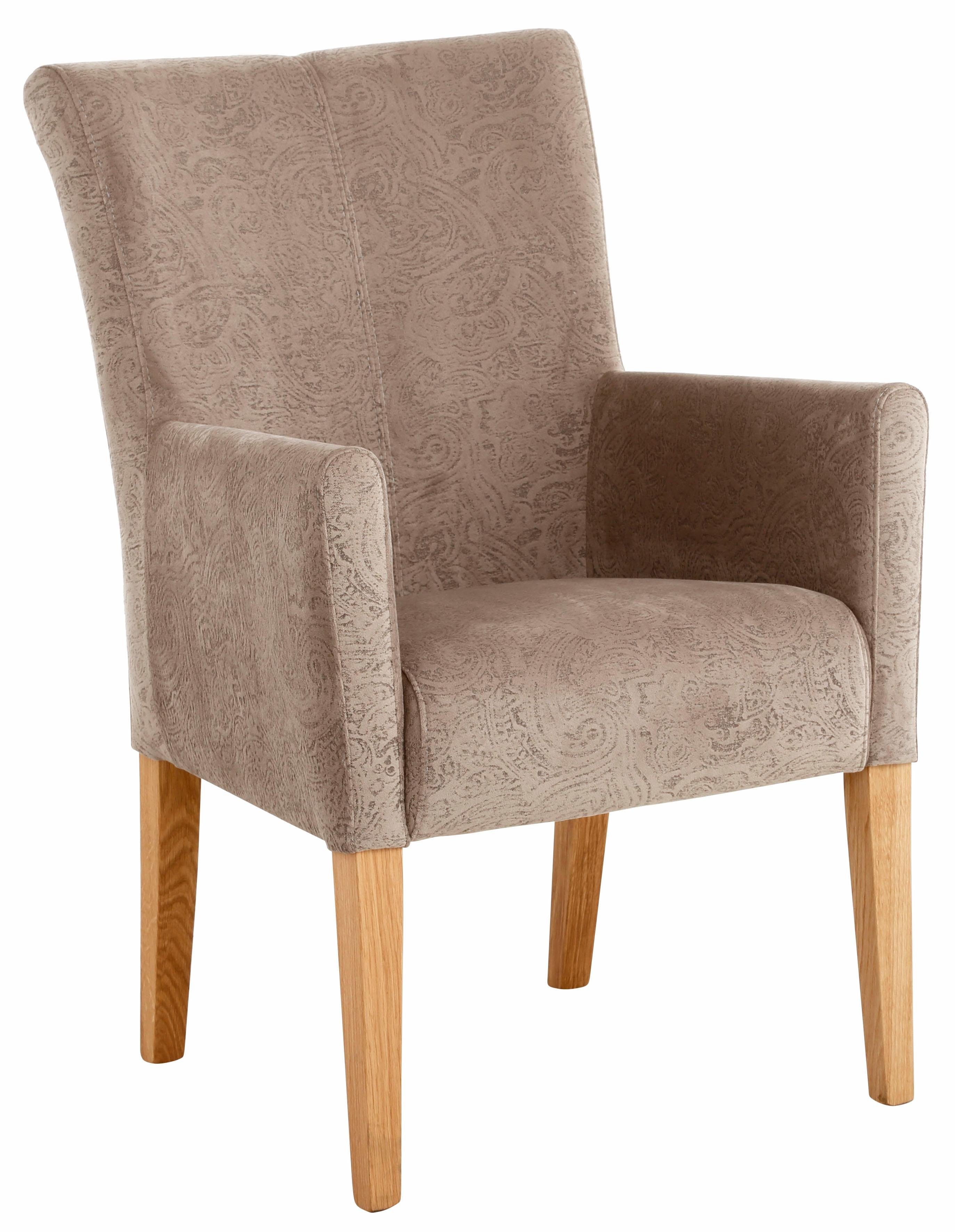 Home affaire Stoel met armleuningen King BESTSELLER! Eetkamerstoel met comfortabele bekleding, eetkamerstoel met armleuningen 4 poot stoelen maat