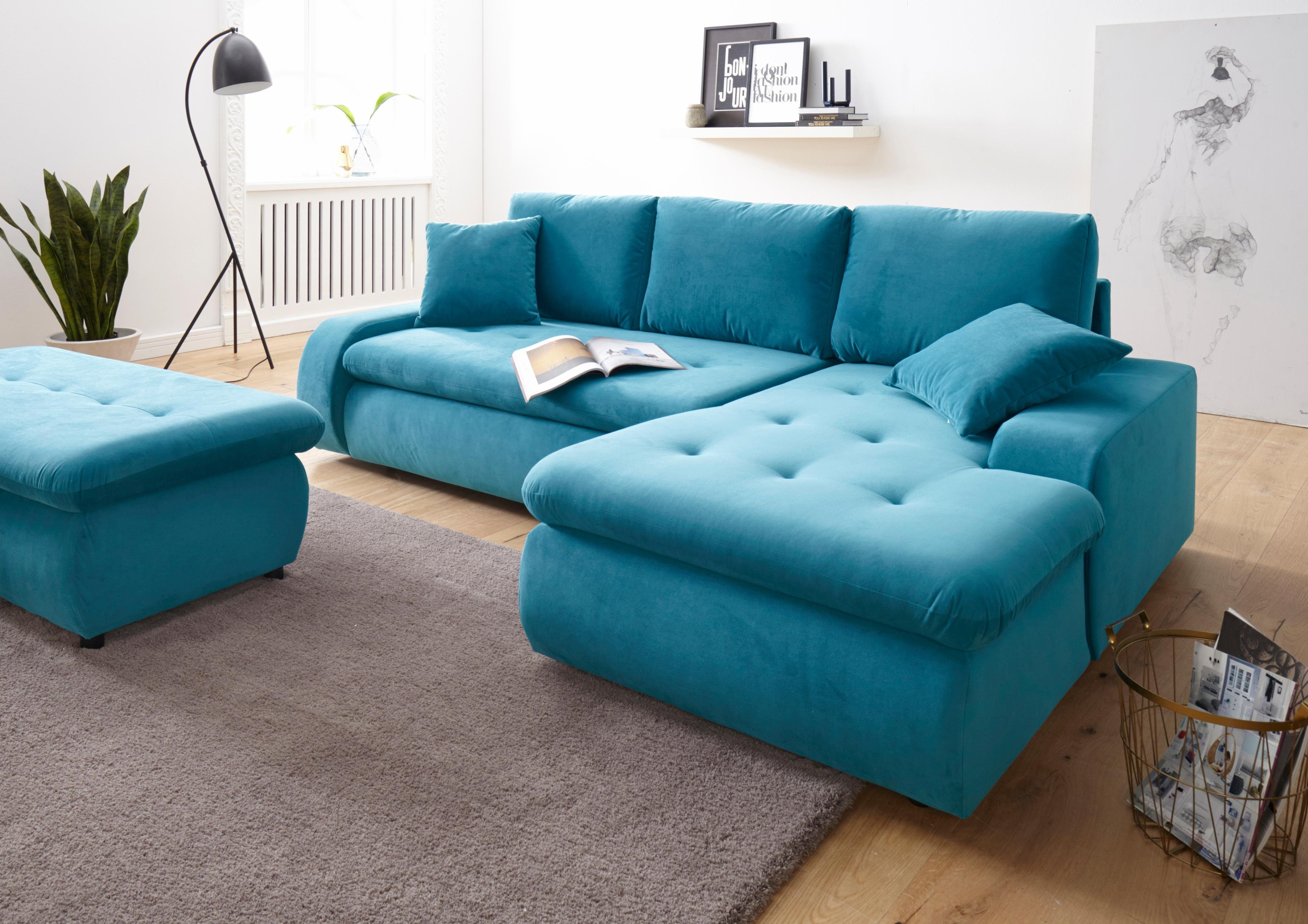TRENDMANUFAKTUR Hocker Indie II, comfortabele bankhocker met opbergruimte onder de zitting