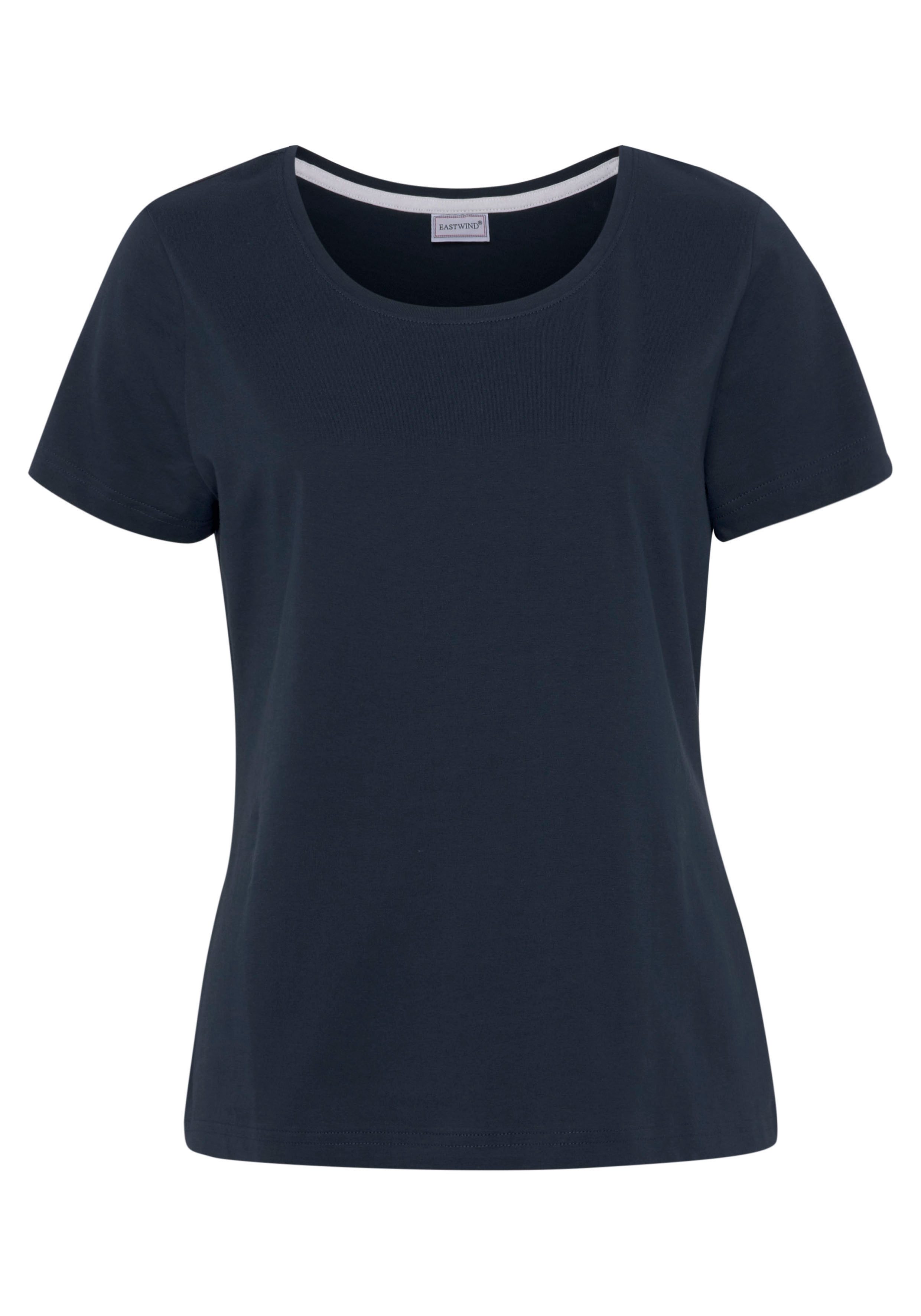 Eastwind T-shirt Korte mouw, heup-lang, voor vrije tijd, van katoen (3-delig, Set van 3)