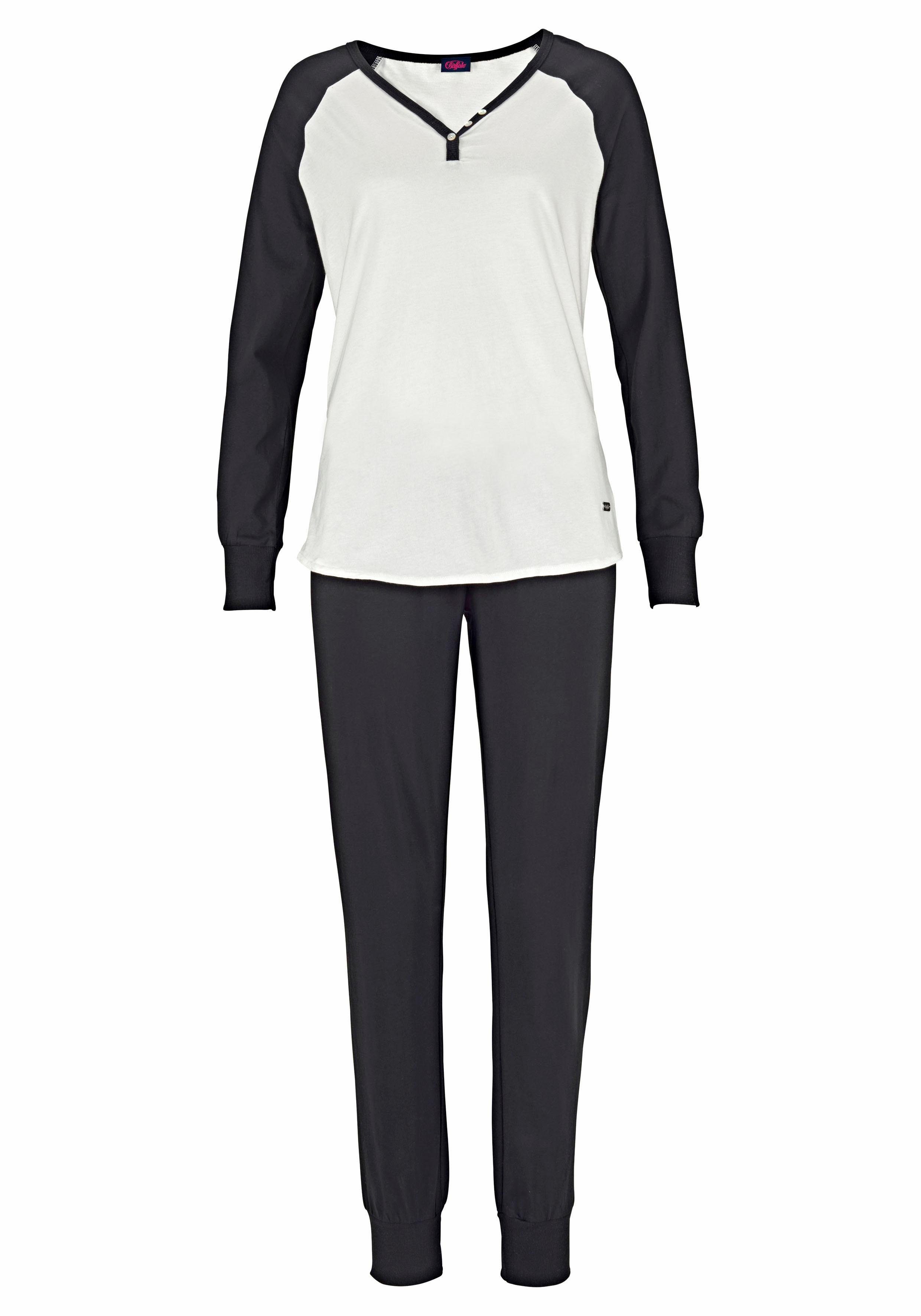 Buffalo Pyjama met decoratieve knopen (2-delig, 1 stuk)