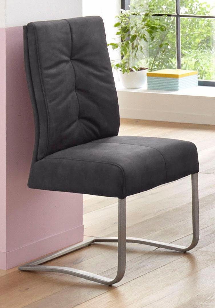 MCA furniture Eetkamerstoel Salva sledestoel 1 met pocketvering, belastbaar tot max. 120 kg (2 stuks)