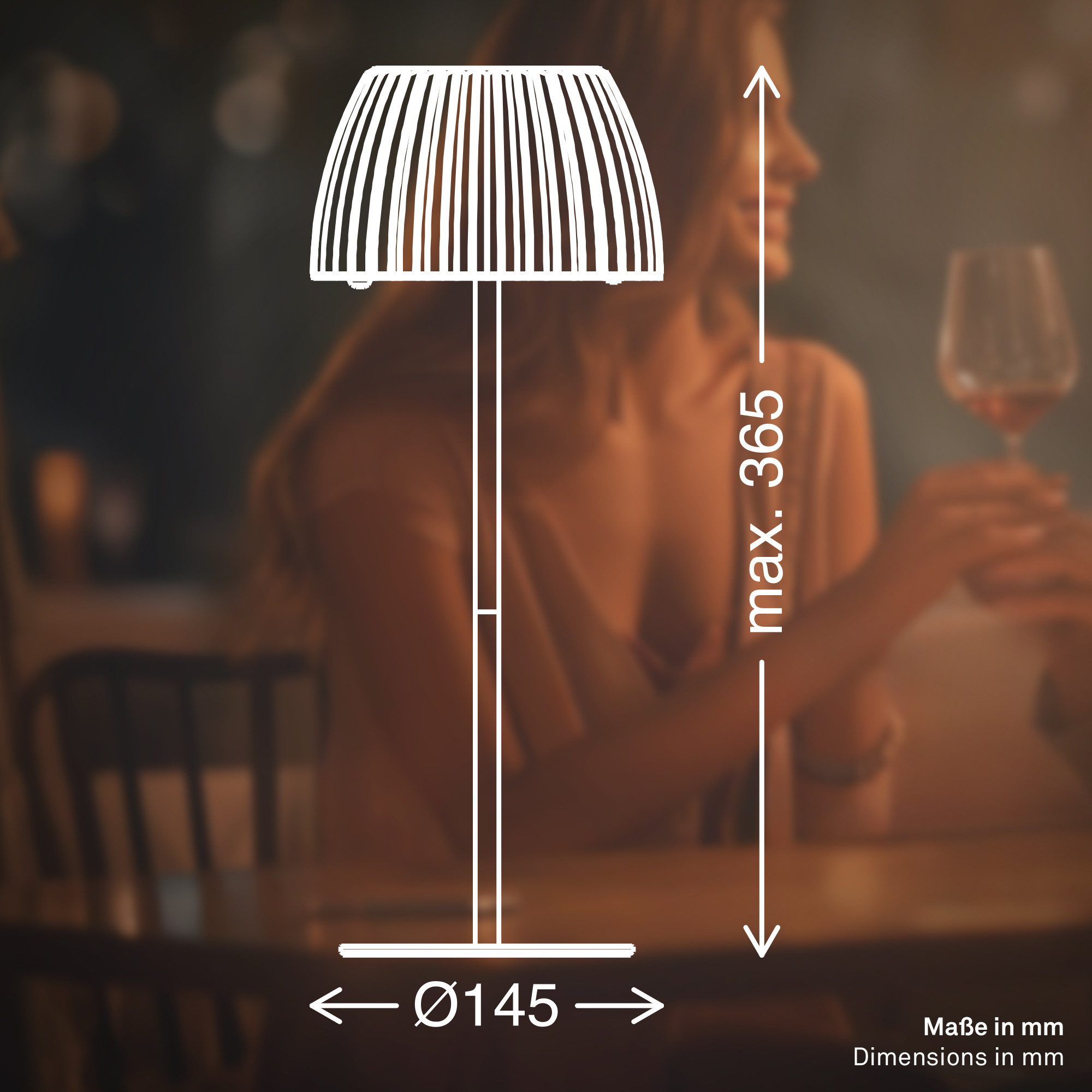 Briloner Leuchten Led-tafellamp Accu LED tafellamp, antraciet
