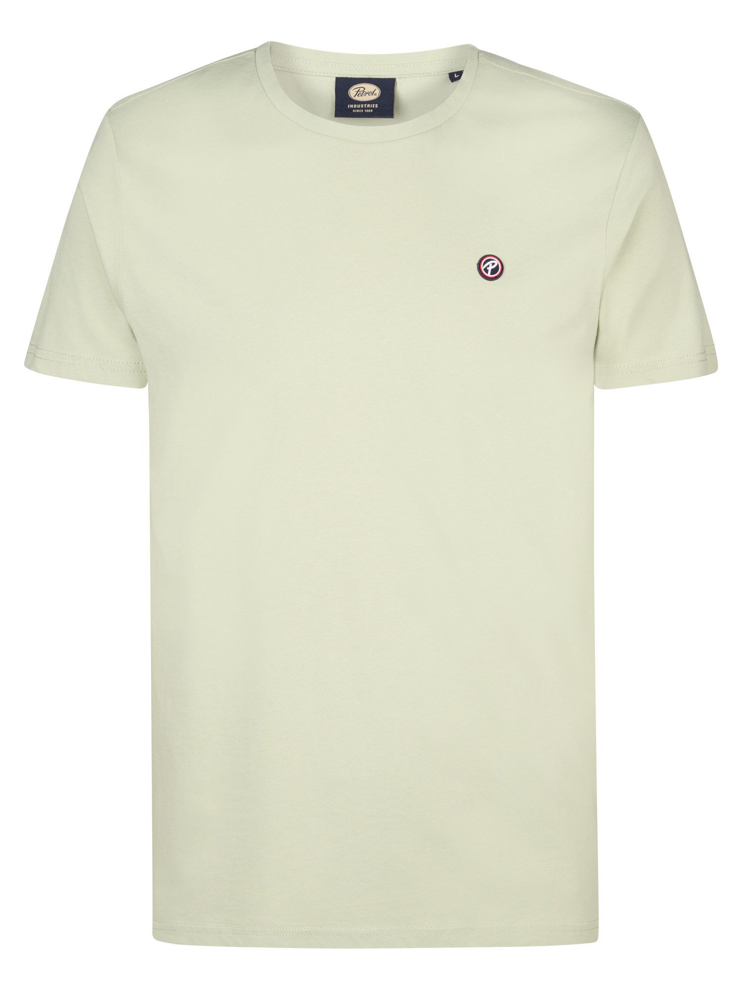 Petrol Industries Shirt met ronde hals met geborduurd logo