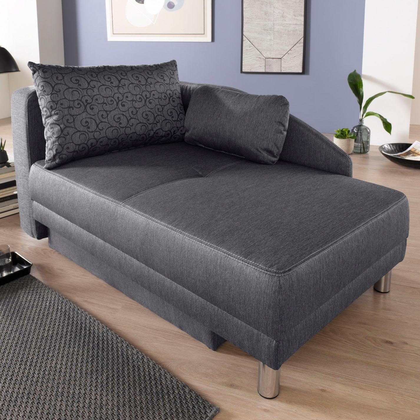 Jockenhöfer Gruppe Récamier ROY Chaise longue met slaapfunctie en bedkist, met binnenvering