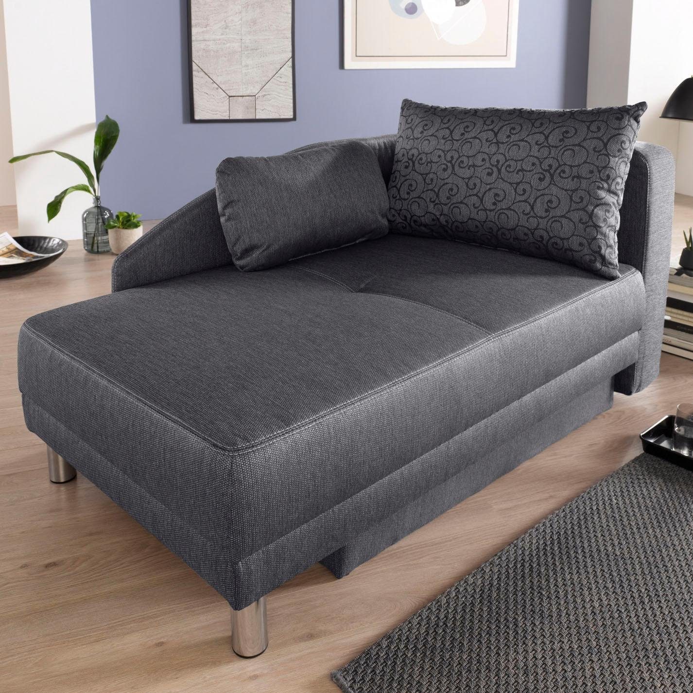 Jockenhöfer Gruppe Récamier ROY Chaise longue met slaapfunctie en bedkist, met binnenvering