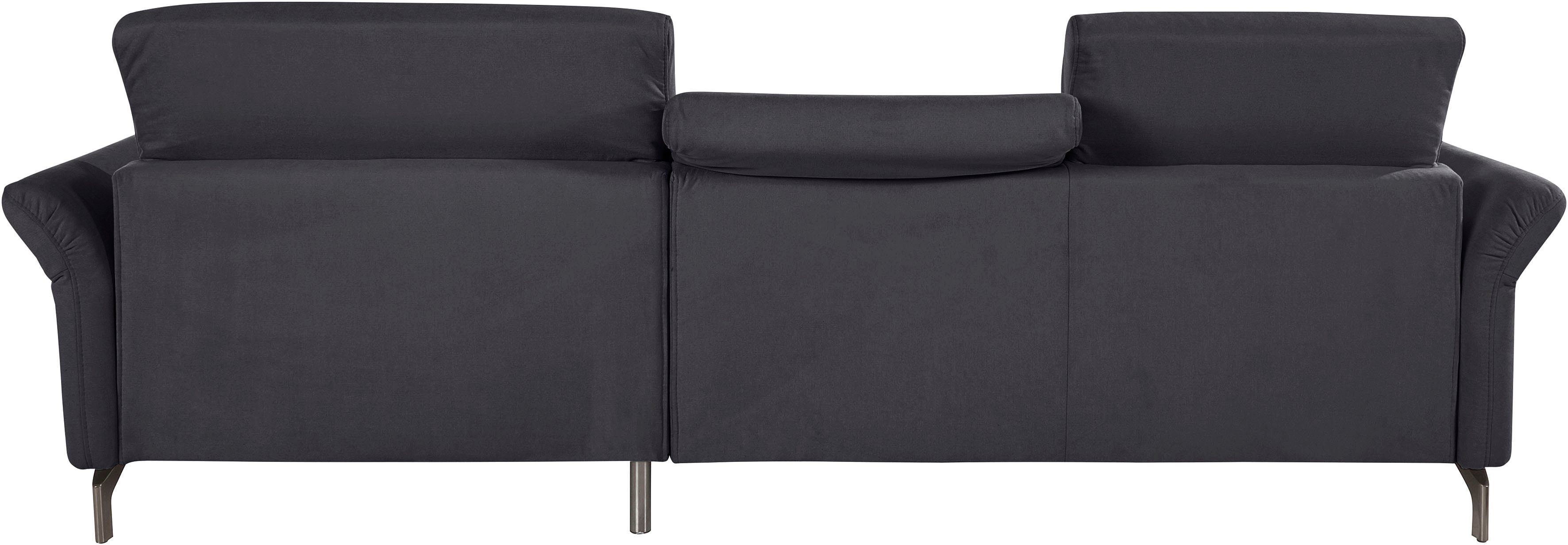 INOSIGN Hoekbank Fresh L-vorm Binnenvering, naar keuze verstelbare hoofdsteun en motorische uittrekzitting