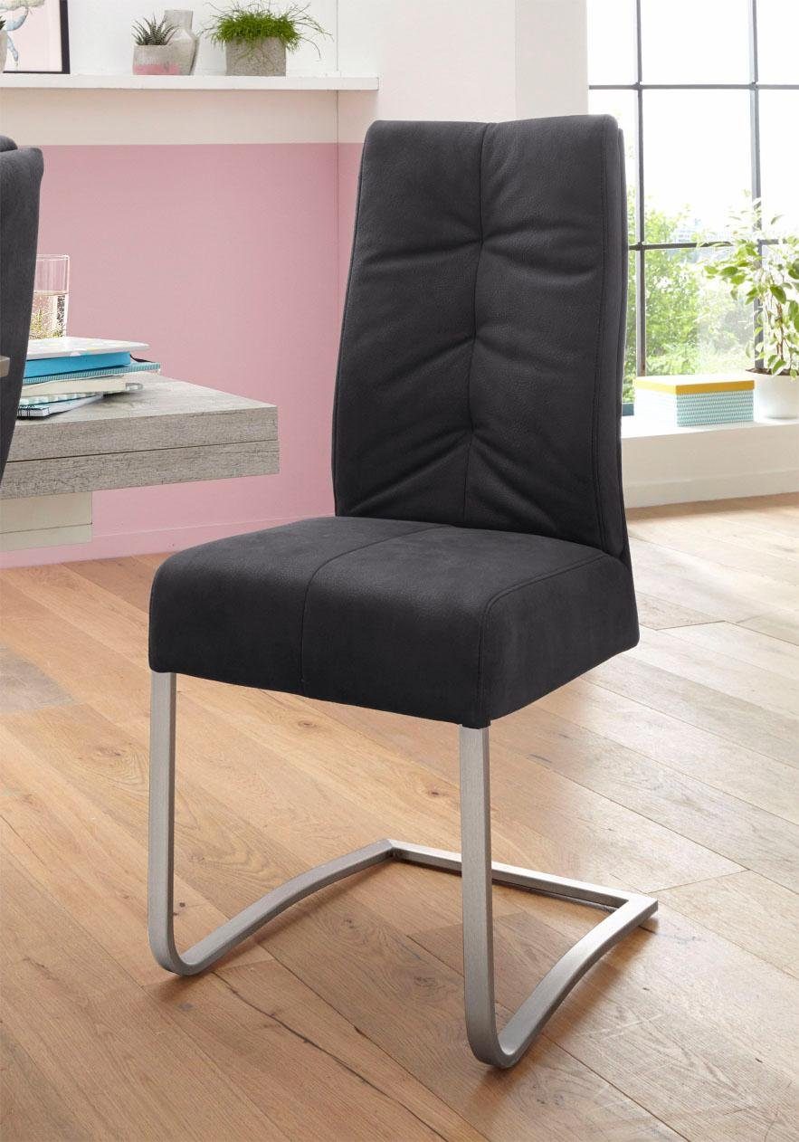 MCA furniture Eetkamerstoel Salva sledestoel 1 met pocketvering, belastbaar tot max. 120 kg (2 stuks)