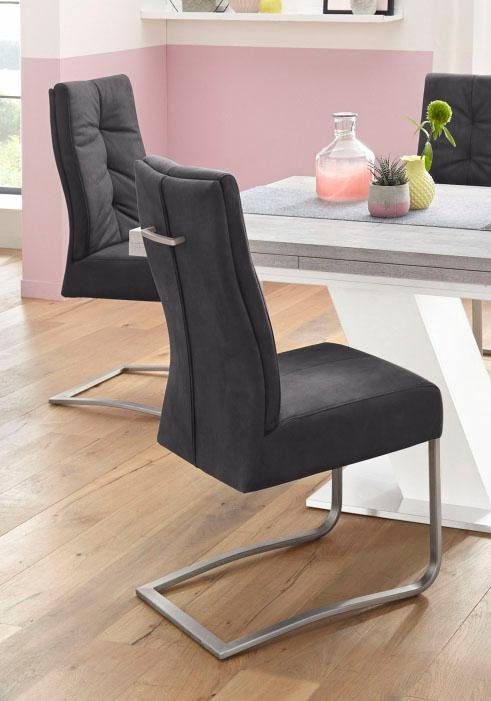 MCA furniture Eetkamerstoel Salva sledestoel 1 met pocketvering, belastbaar tot max. 120 kg (2 stuks)