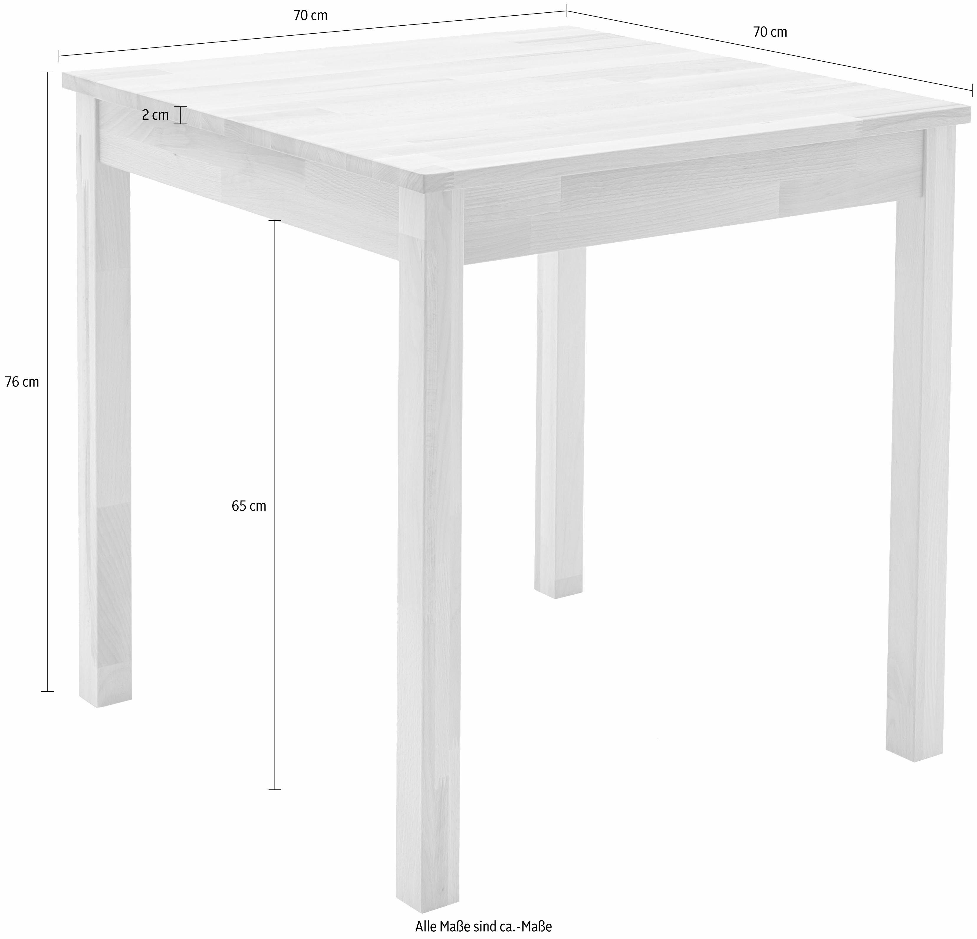 MCA living Eettafel Alfons, TOPSELLER! Massief houten tafel in geolied wildeiken, belastbaar tot 50 kg
