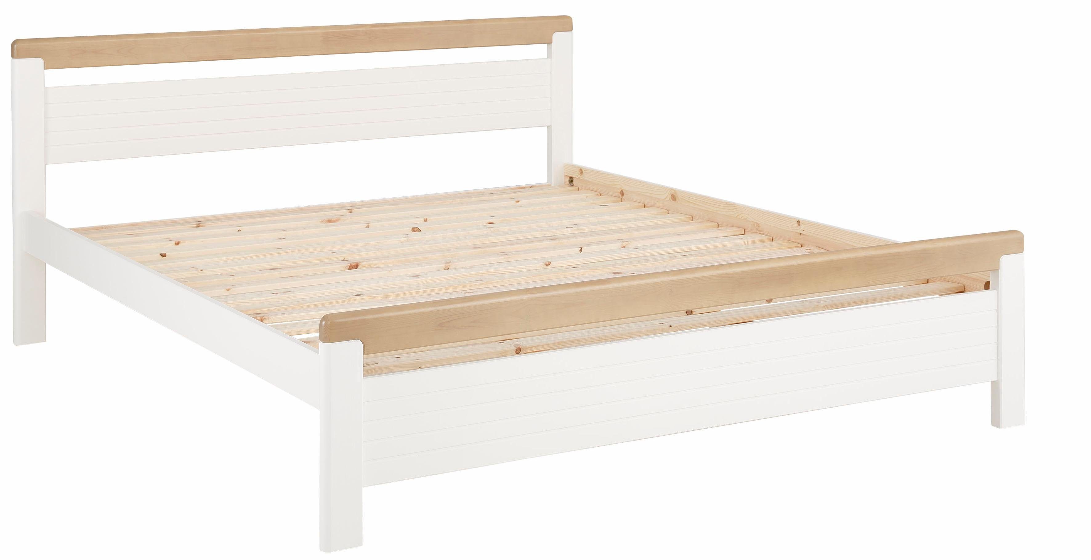 Home affaire Massief houten ledikant "CAPRE" in Scandinavische landhuisstijl in verschillende breedtes verkrijgbaar, gecertificeerd massief hout, latten look