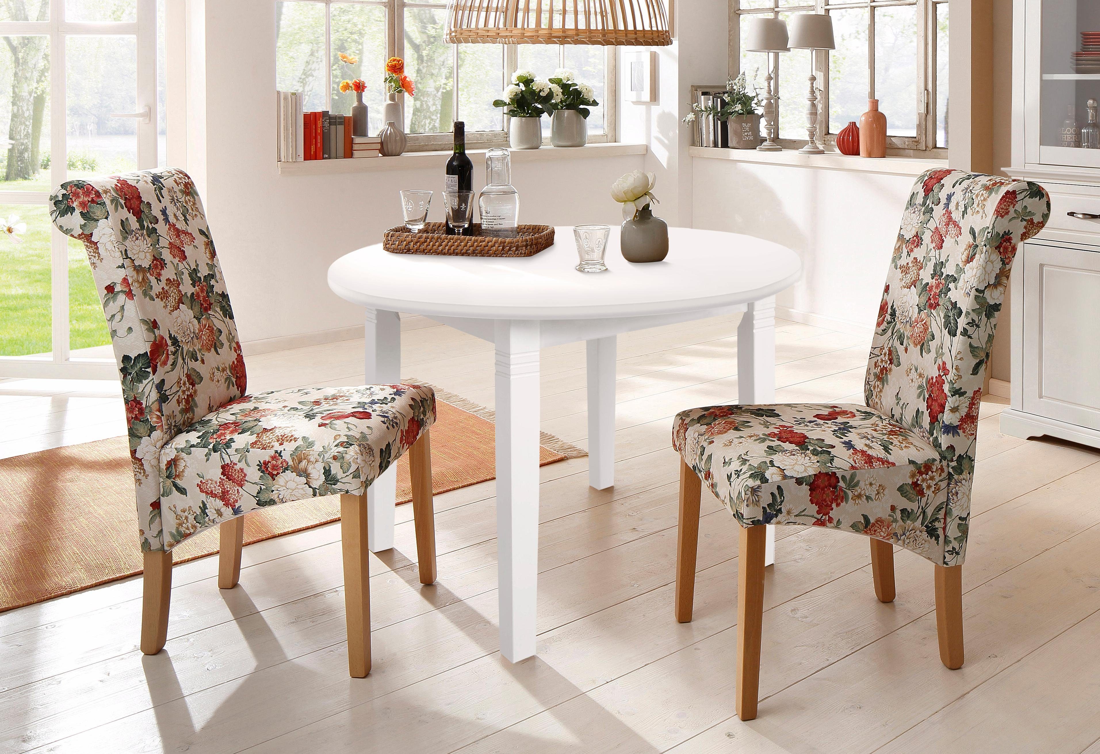 Home affaire Eettafel Danuta van massief grenen, rond design