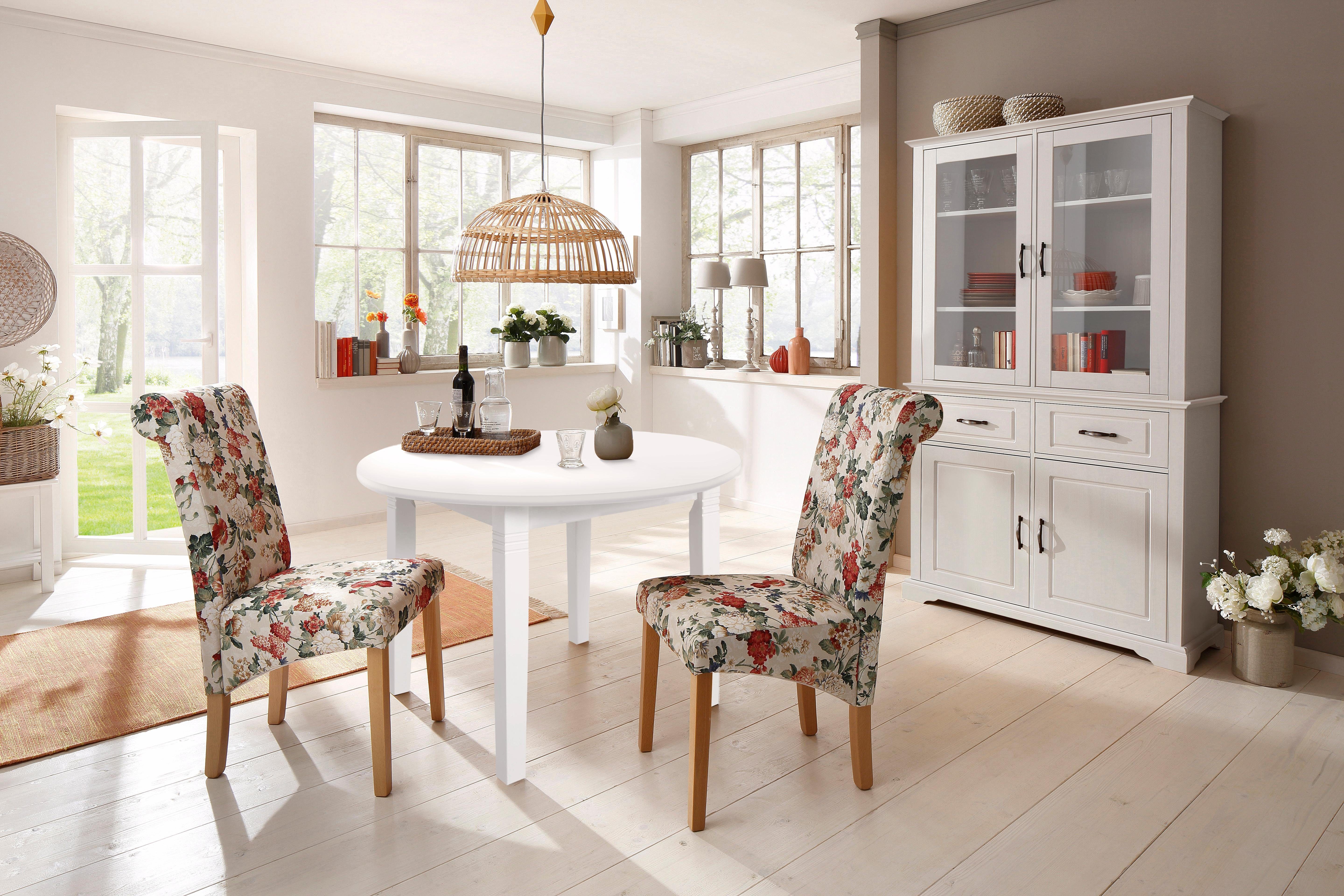Home affaire Eettafel Danuta van massief grenen, rond design