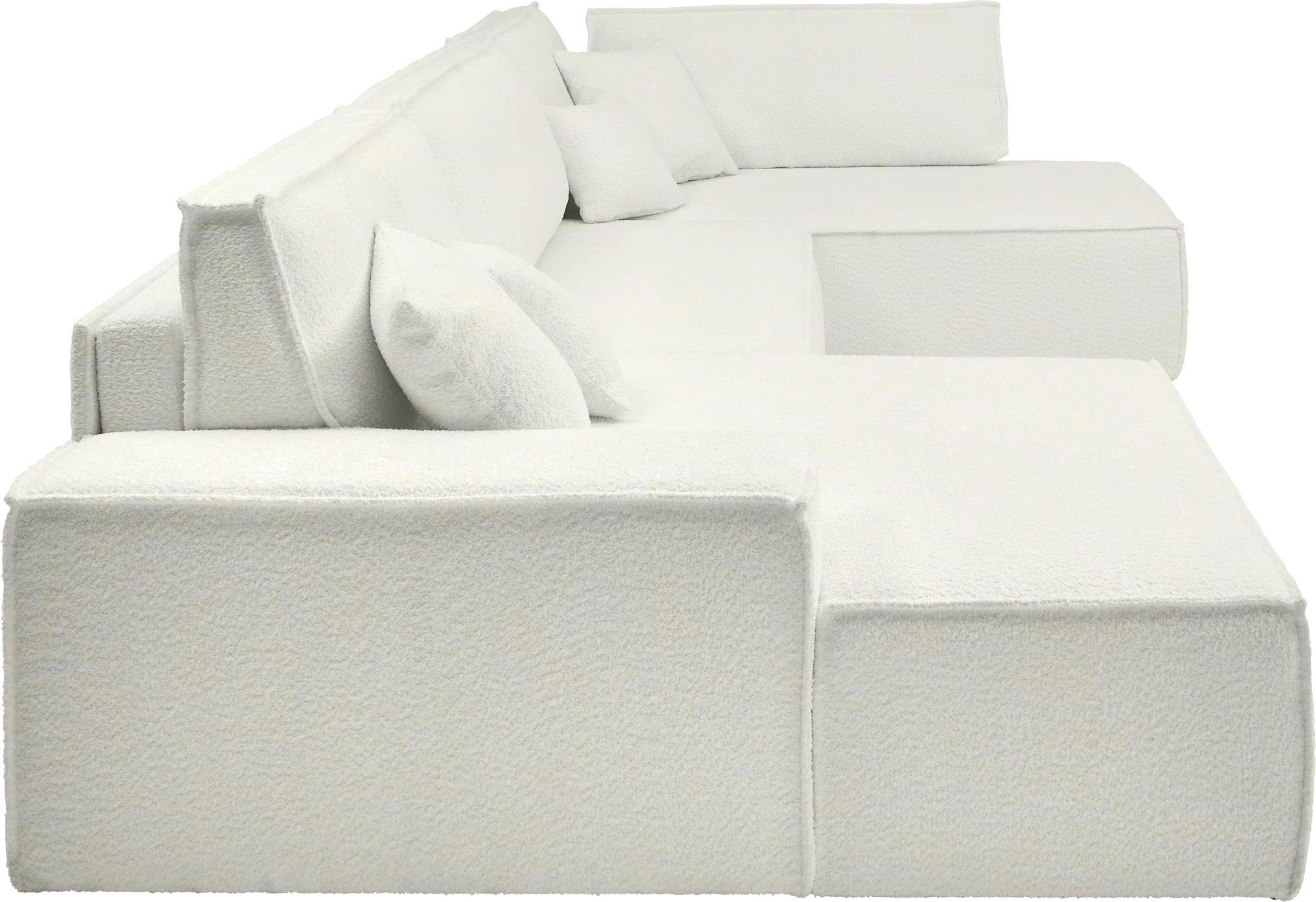 andas Zithoek FINNLEY U-model XXL 329 cm, bedbank, slaapfunctie m. bedkist