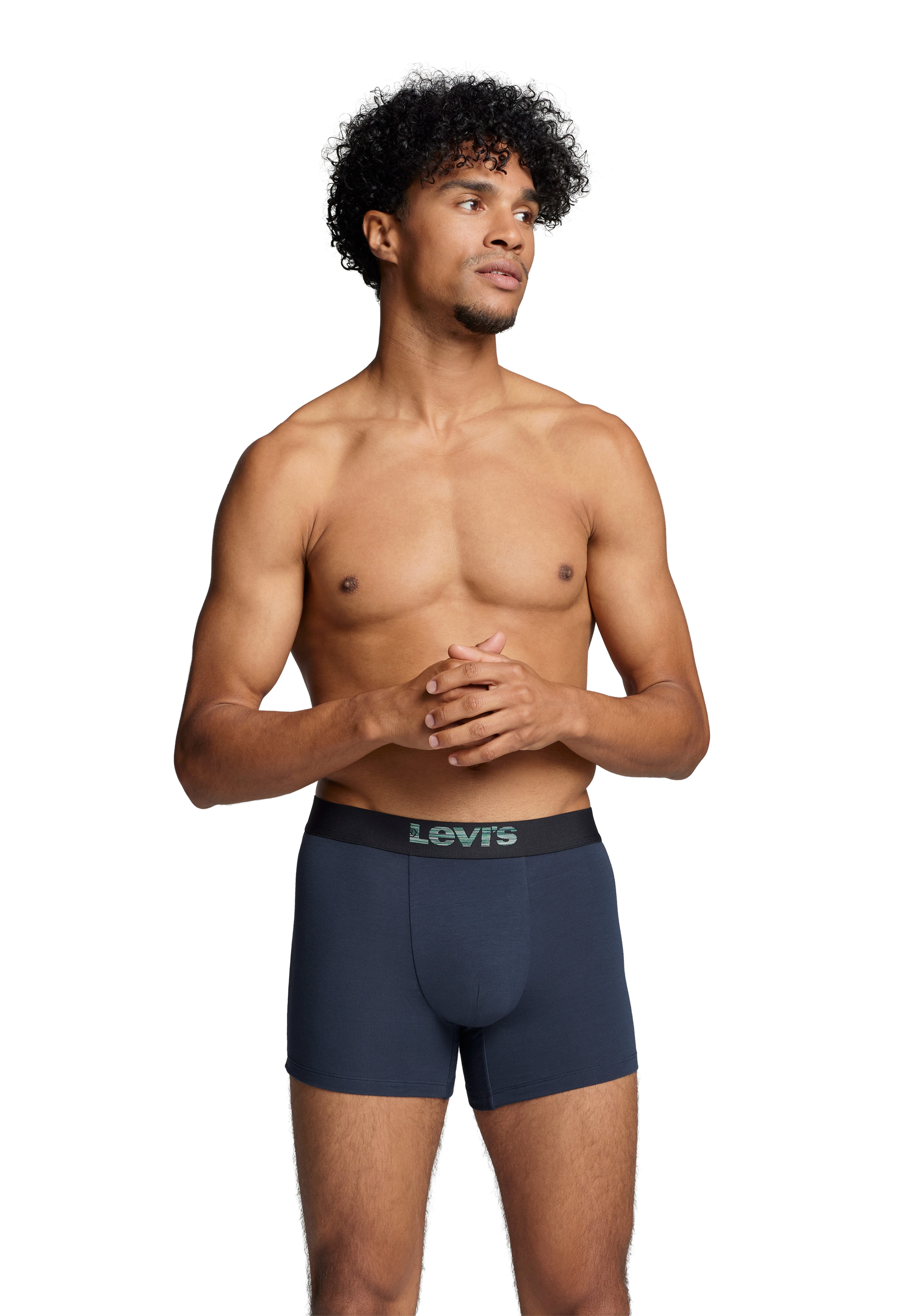 Levi's® Boxershort LEVIS MEN OPT ILL BOXER BRIEF ORG CO 2P Elastische logotailleband, zonder opening (Set van 2)