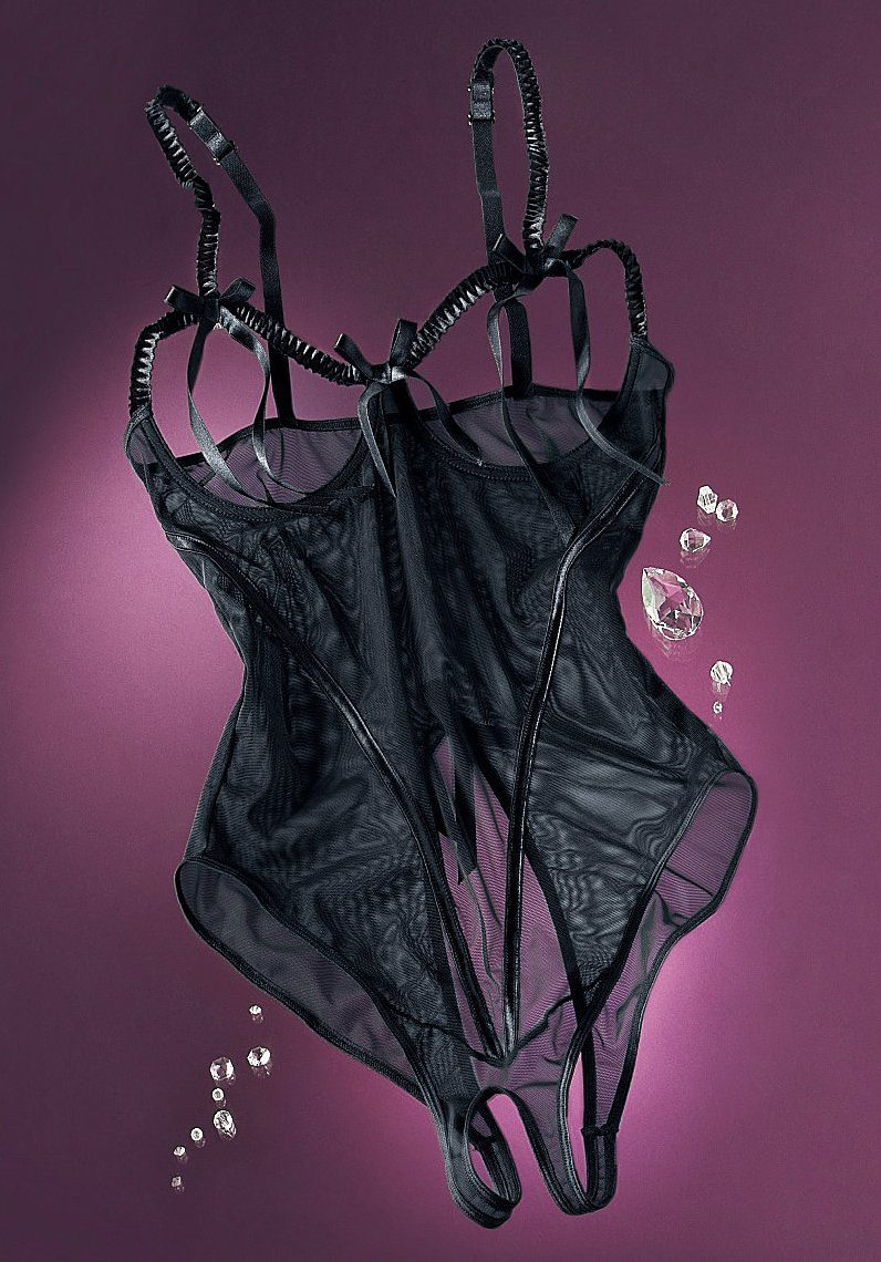 Nuance Body-ouvert gemaakt van licht transparante mesh, sexy lingerie, sexy ondergoed
