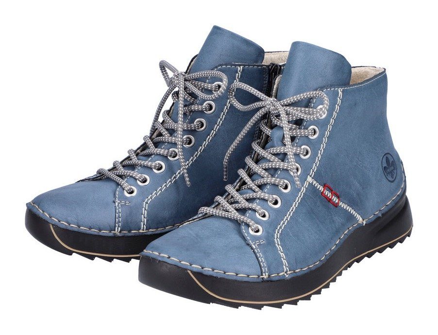 Rieker Hoge veterschoenen met decoratieve stiksels