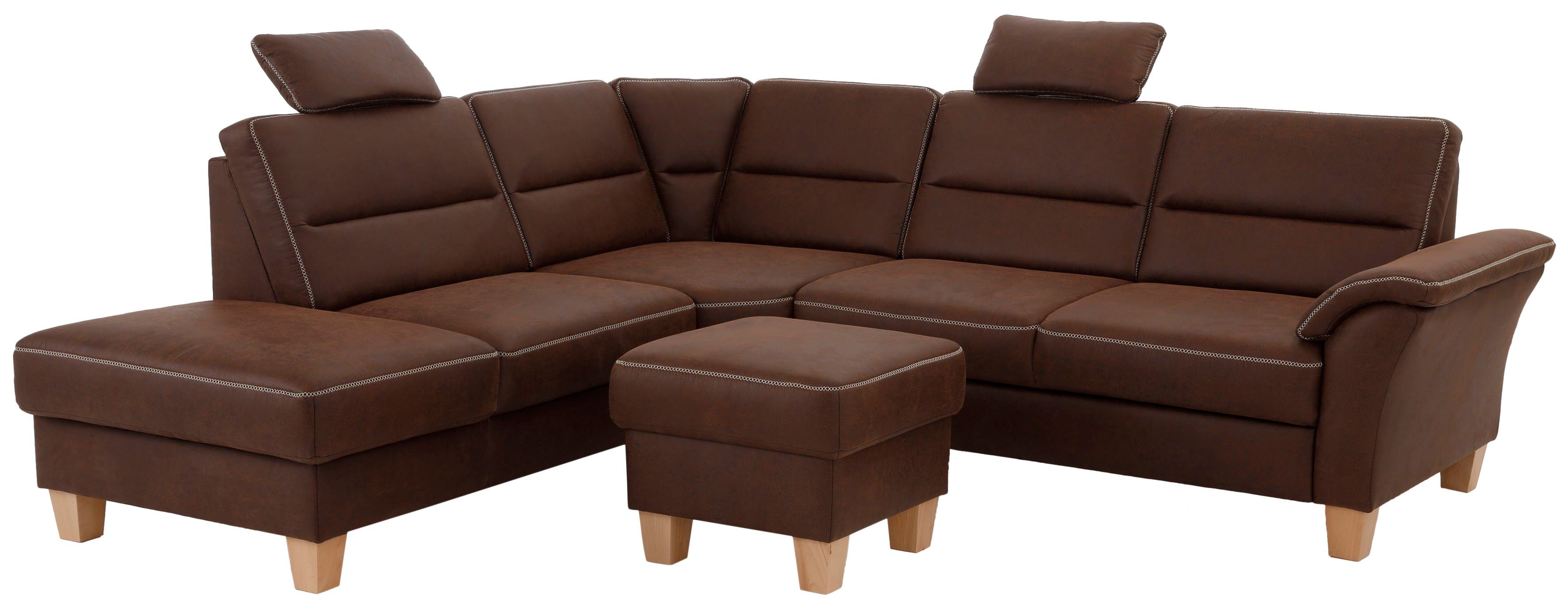 Home affaire Hoekbank Soleo L-model comfortabel door trapezehoek met relaxfunctie, ook met slaapfunctie