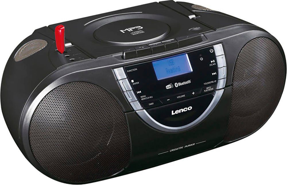 Lenco Soundmachine SCD-6900BK - Draagbare radio CD-speler met DAB+, bluetooth en cassette