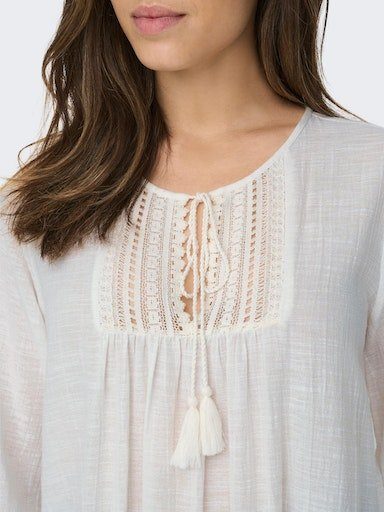 Only Tuniekjurk ONLVINNIE LIFE 3/4 LACE TUNIC WVN NOOS kan worden gedragen als mini jurk of tuniekblouse
