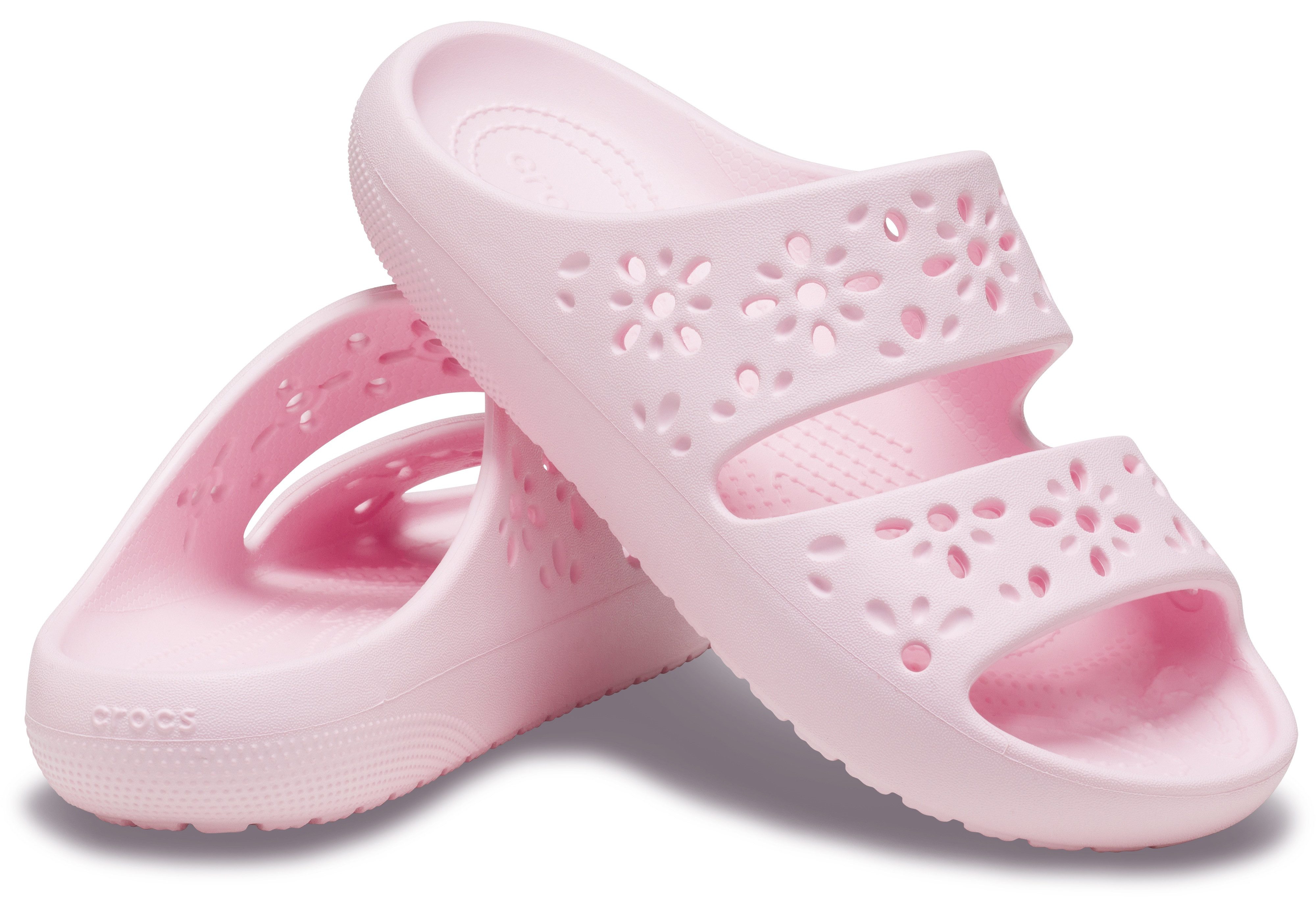 Crocs Badslippers Classic Floral Cut Out Sandal