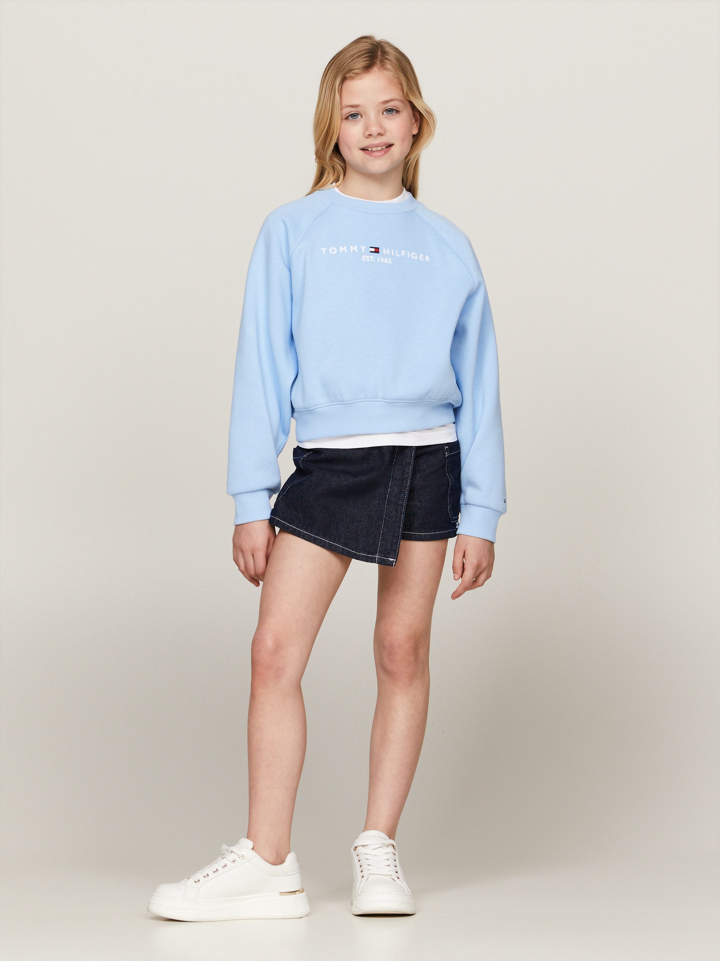 Tommy Hilfiger Sweatshirt ESSENTIAL EMBROIDERED FLEECE CN Kinderen tot 16 jaar met logo-opdruk