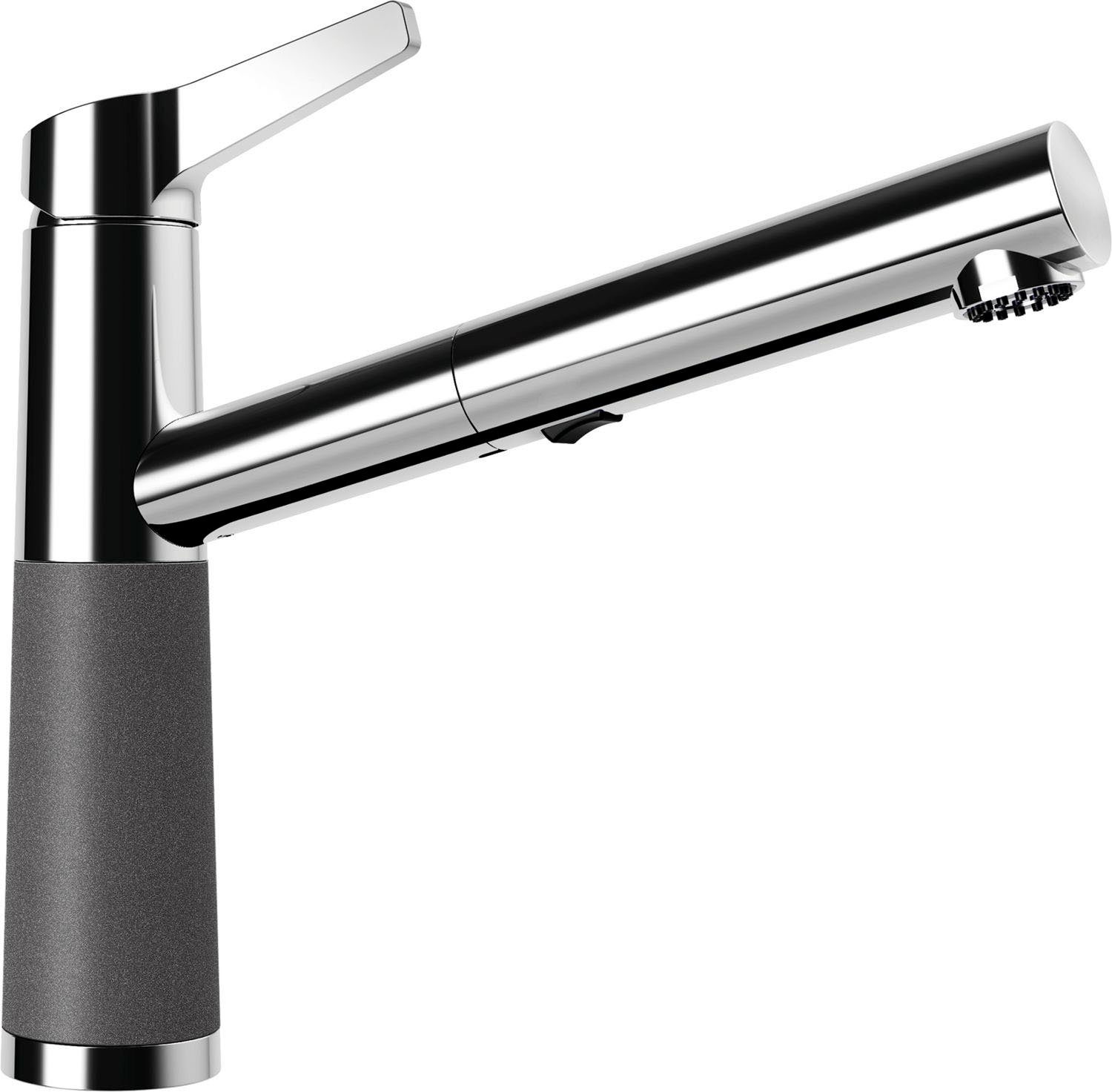 Schock Keukenkraan SC-510 SB uitschuifbaar, straal-douche, terugstroombegrenzer, draaibereik 120° keukenkranen grijs