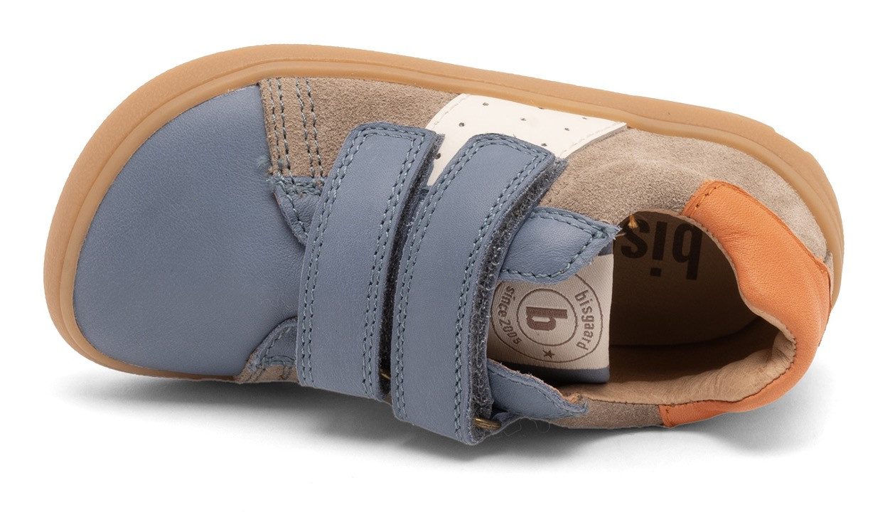 Bisgaard Klittenbandschoenen Barefoot ricco Breedte: normaal , blote voeten schoen, sneaker met leren voering, maat sjabloon te downloaden