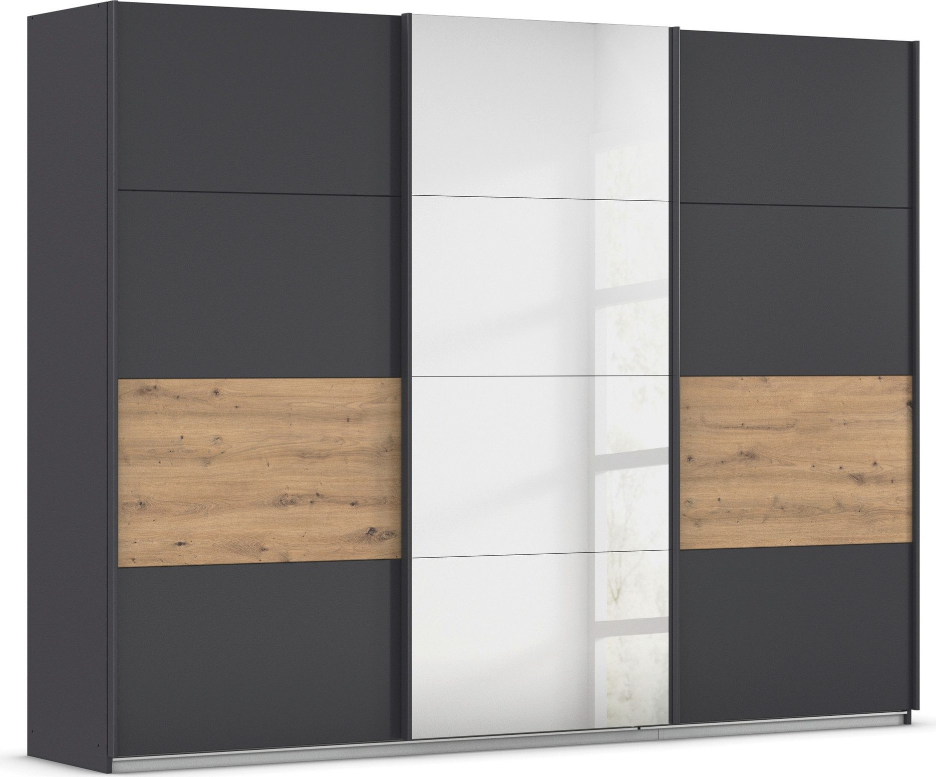 rauch Schuifdeurkast Kledingkast Kast Garderobe CORTONA inclusief indeling, 2 stoffen dozen en extra planken zweefdeurkasten maat 271 cm x 210 cm x