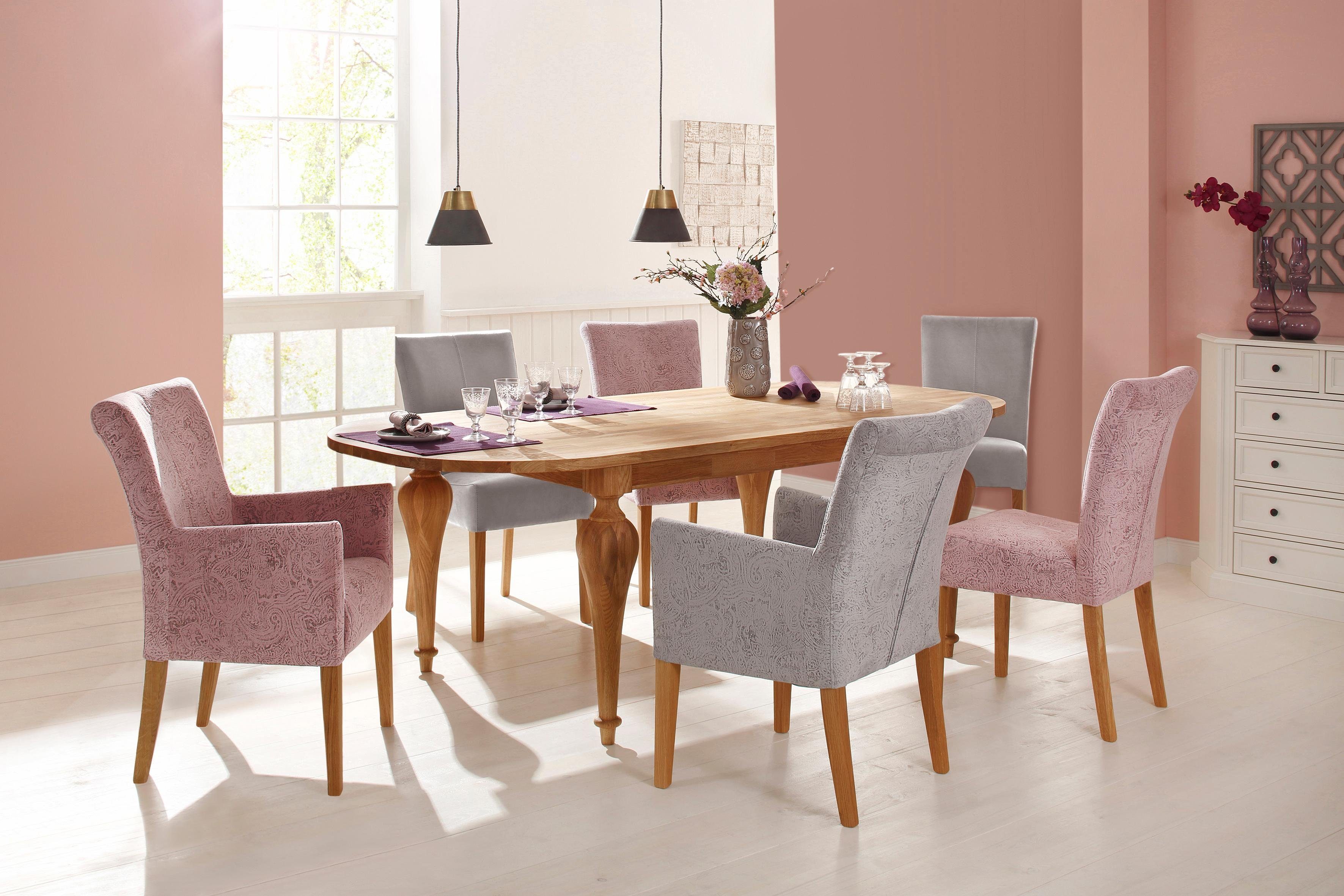 Home affaire Stoel met armleuningen King BESTSELLER! Eetkamerstoel met comfortabele bekleding, eetkamerstoel met armleuningen