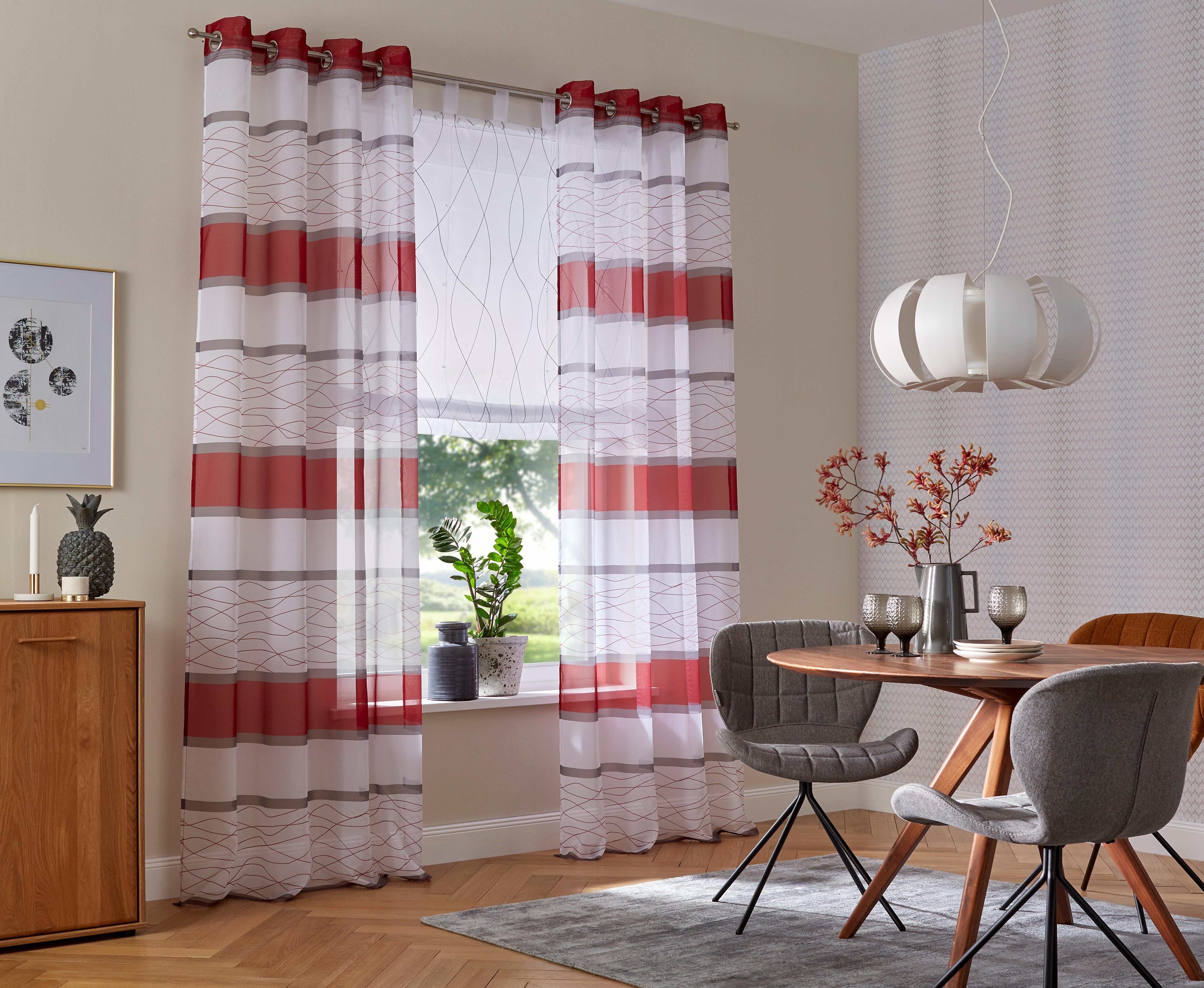my home Romeins rolgordijn Jay Transparant, voile, polyester (1 stuk)
