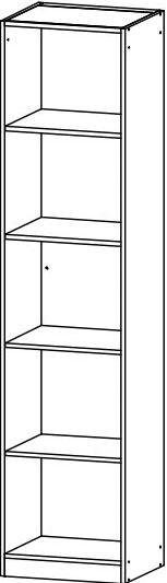 rauch Multifunctionele kast Garderobe Draai-deurskast Kledingkast Kast Schoenenkast MINOSA Breedte 47 cm met 4 legplanken, veel opbergruimte MADE IN GERMANY