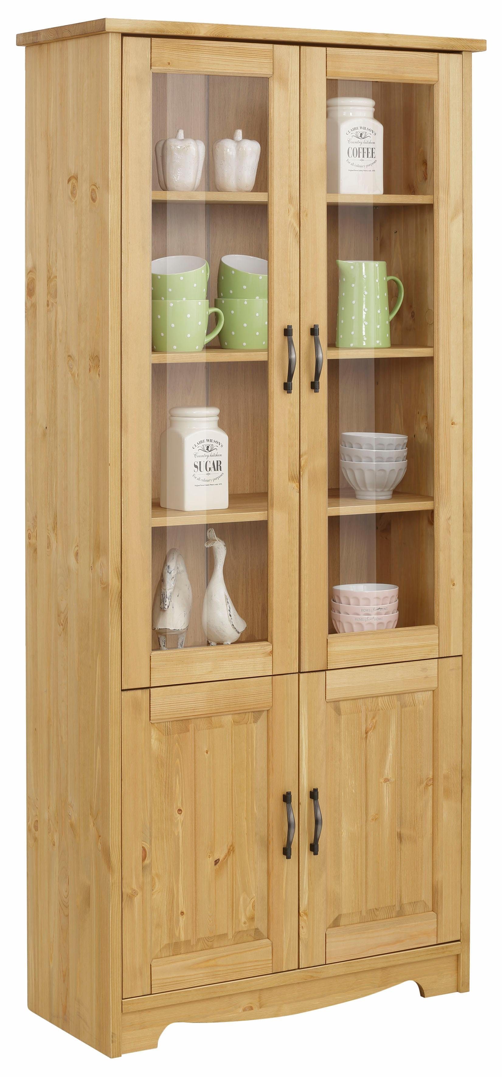 Home affaire Vitrinekast Trinidad 4-deurs, breedte 85 cm