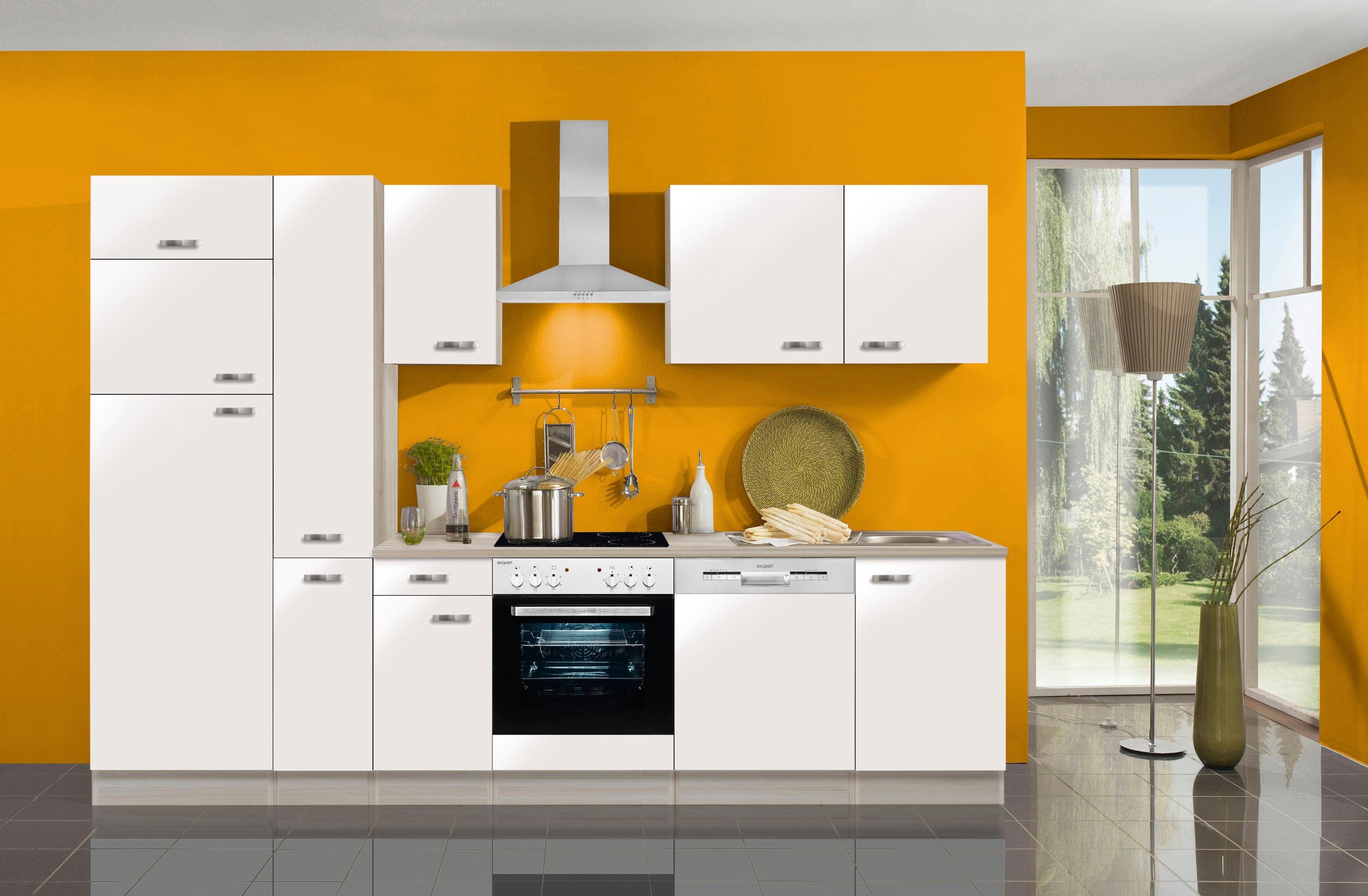 OPTIFIT Keukenblok Faro Breedte 300 cm, optioneel met elektrische apparaten, met apothekerskast