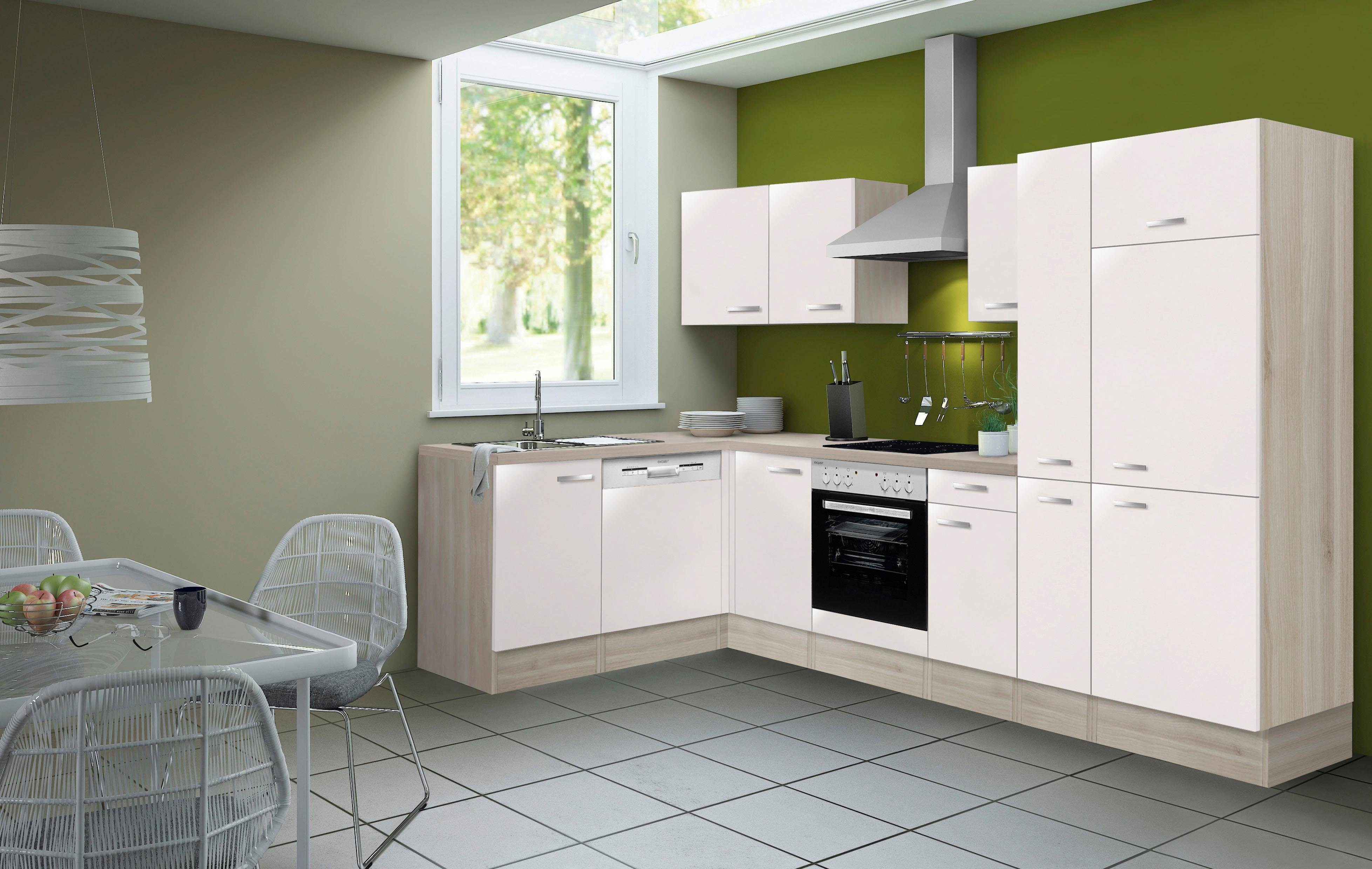 OPTIFIT Keukenblok Faro Breedte 300x175 cm, naar keuze met elektrische apparaten, met apothekerskast