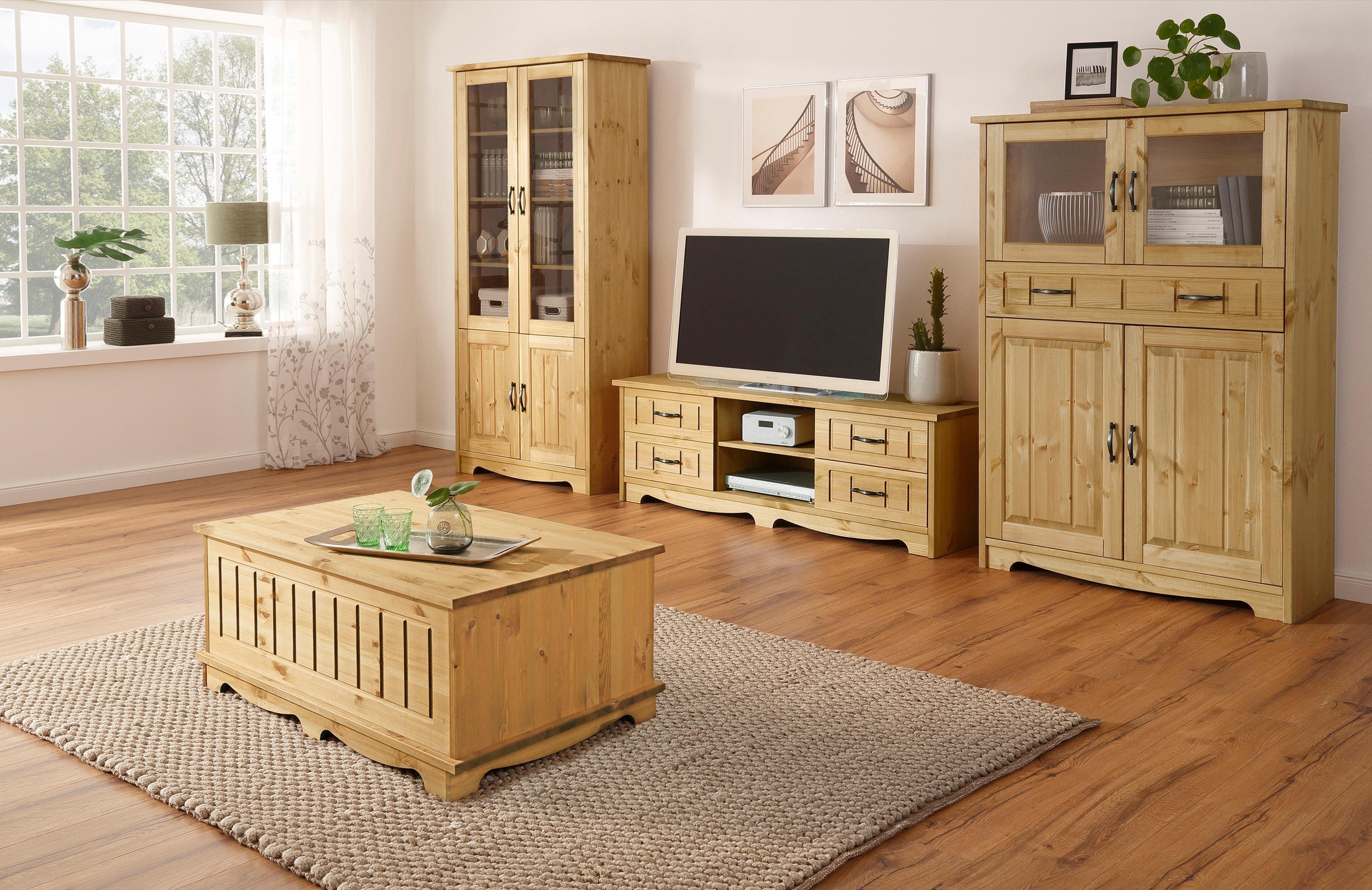 Home affaire Highboard Trinidad Vitrine, breedte 102 cm