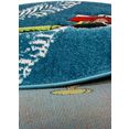 vloerkleed voor de kinderkamer, »momo rennen«, quinna kids world, rond, hoogte 13 mm, mach. geweven blauw vloerkleed voor de kinderkamer, »momo rennen«, quinna kids world, rond, hoogte 13 mm, mach. geweven blauw