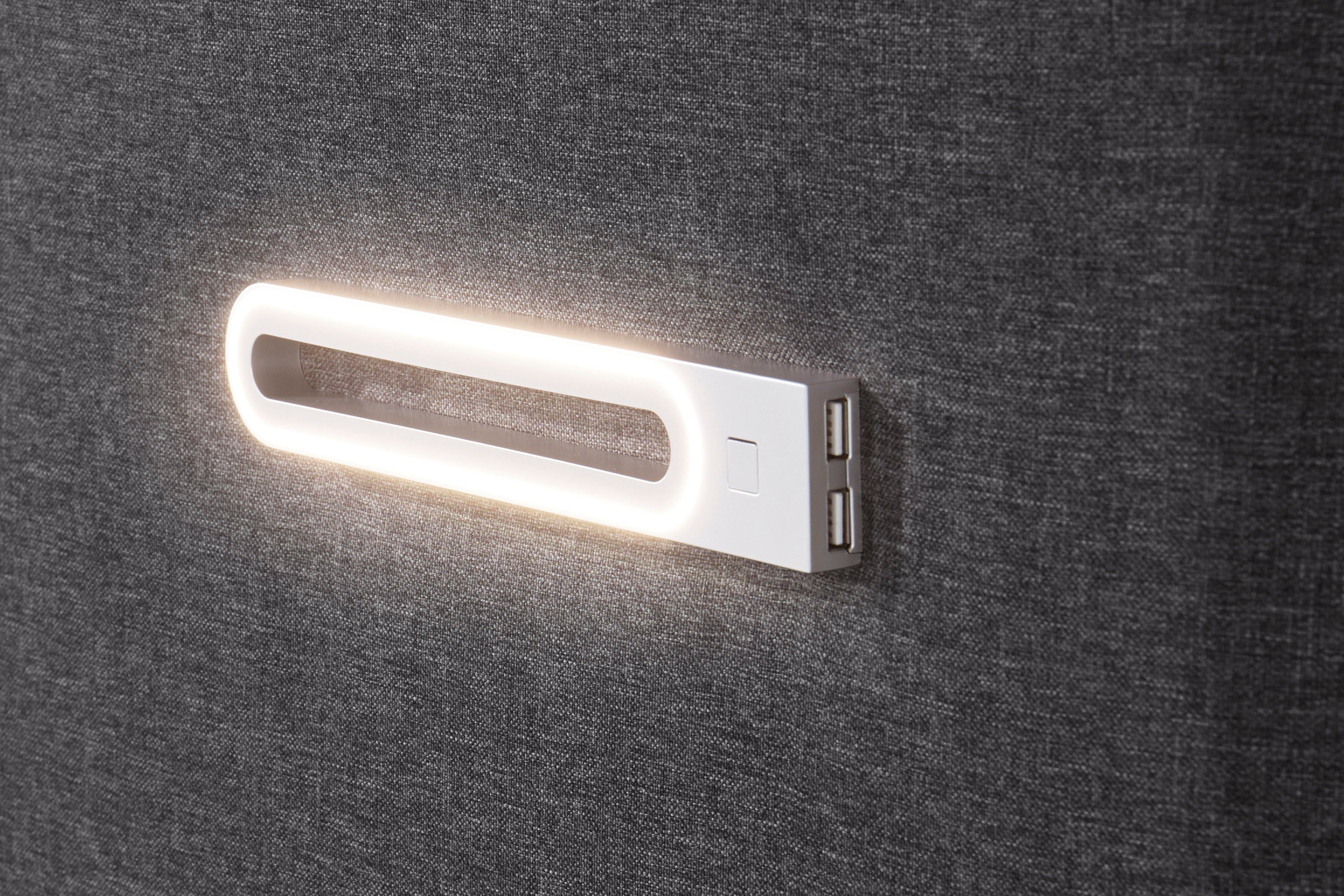 INOSIGN Boxspring Luan Laden, ledverlichting en topmatras, in breedte 120 cm en 180 cm